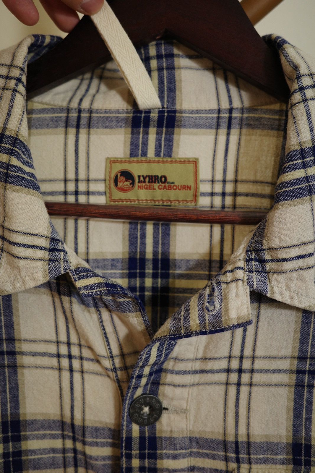 Nigel Cabourn Nigel Cabourn Lybro ivory plaid work shirt Size US L / EU 52-54 / 3 - 4 Thumbnail