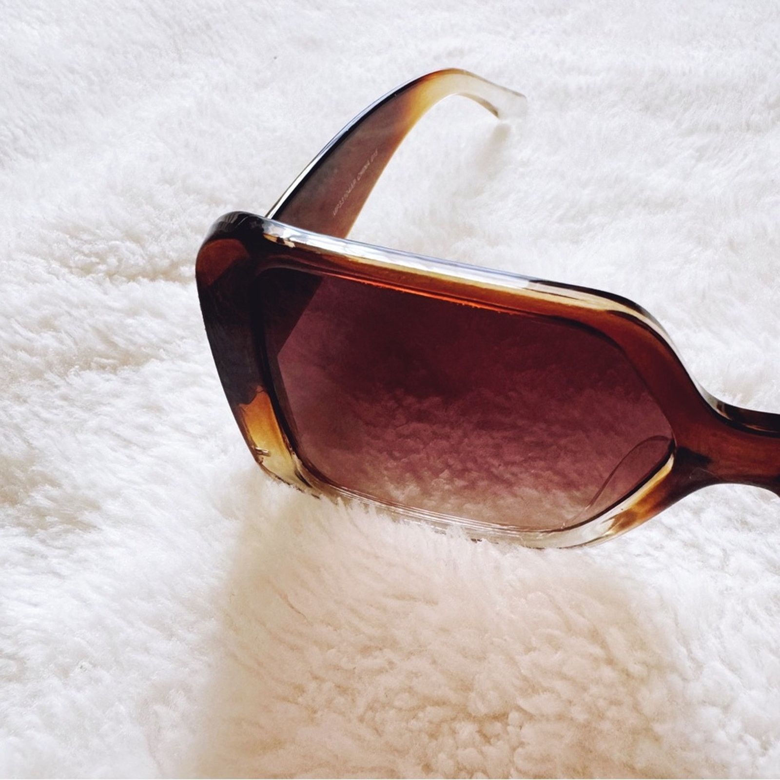 Other Junia Clear Brown Oversized Sunglasses Size ONE SIZE - 6 Thumbnail