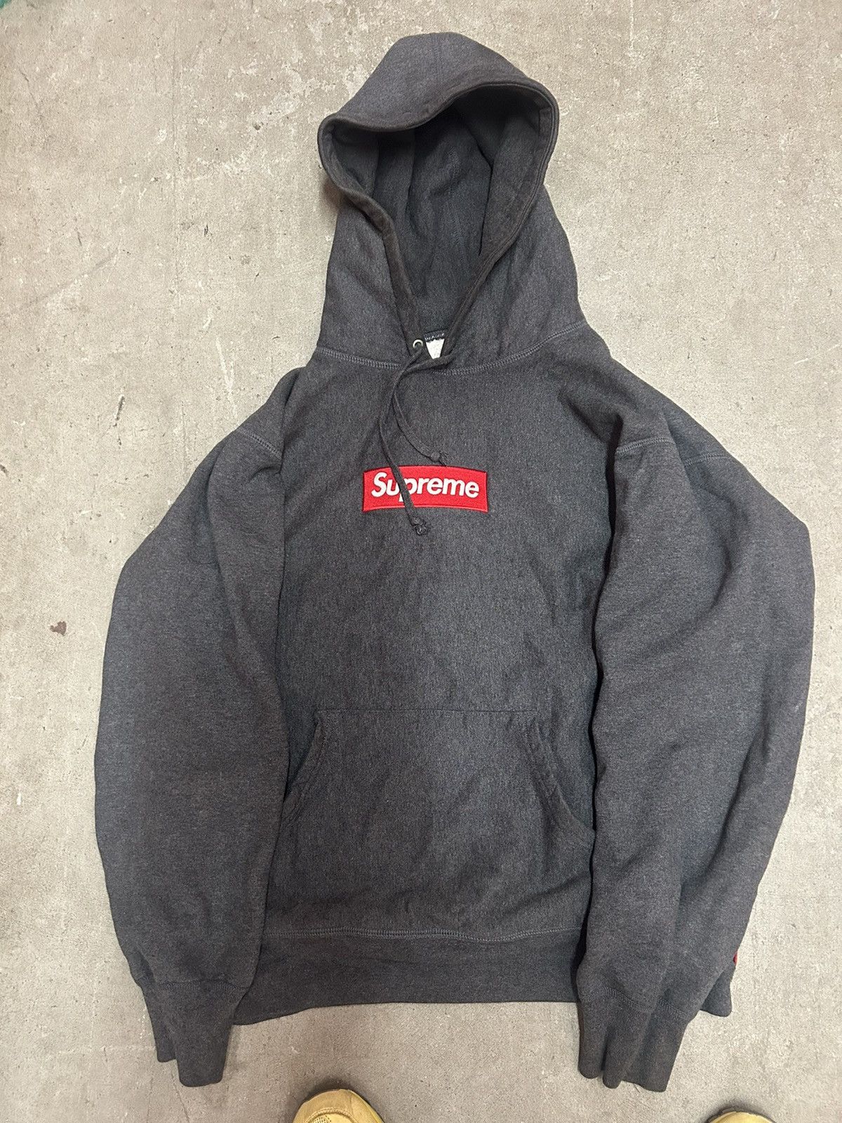 Supreme Supreme Box Logo Hooded Sweatshirt (FW21) Charcoal | Grailed