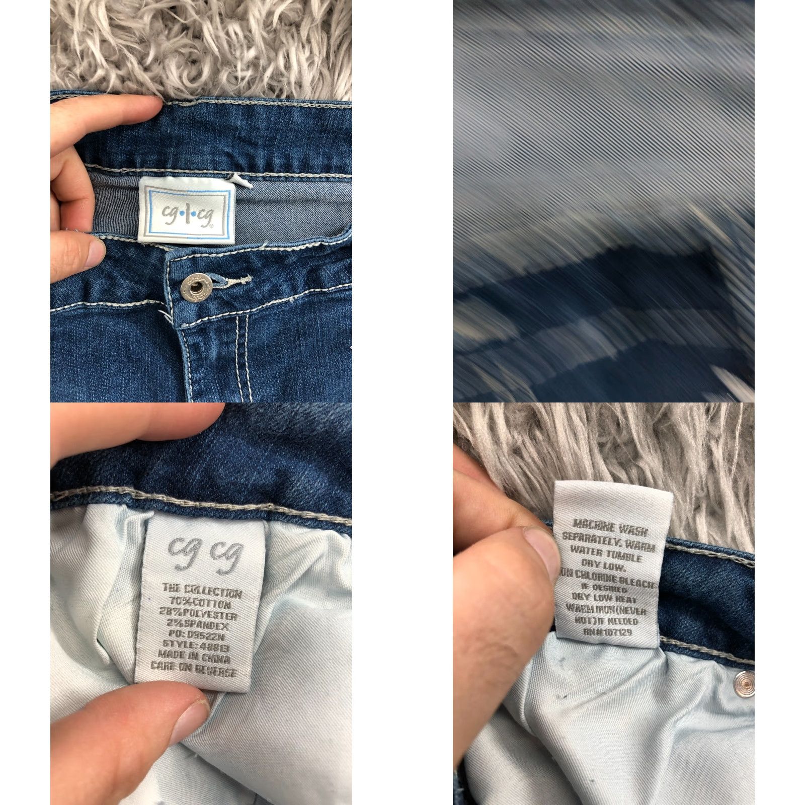 Vintage cg Shorts Womens Plus Size 22 Mid Rise Medium Wash Blue Size 40" / US 18 - 8 Thumbnail
