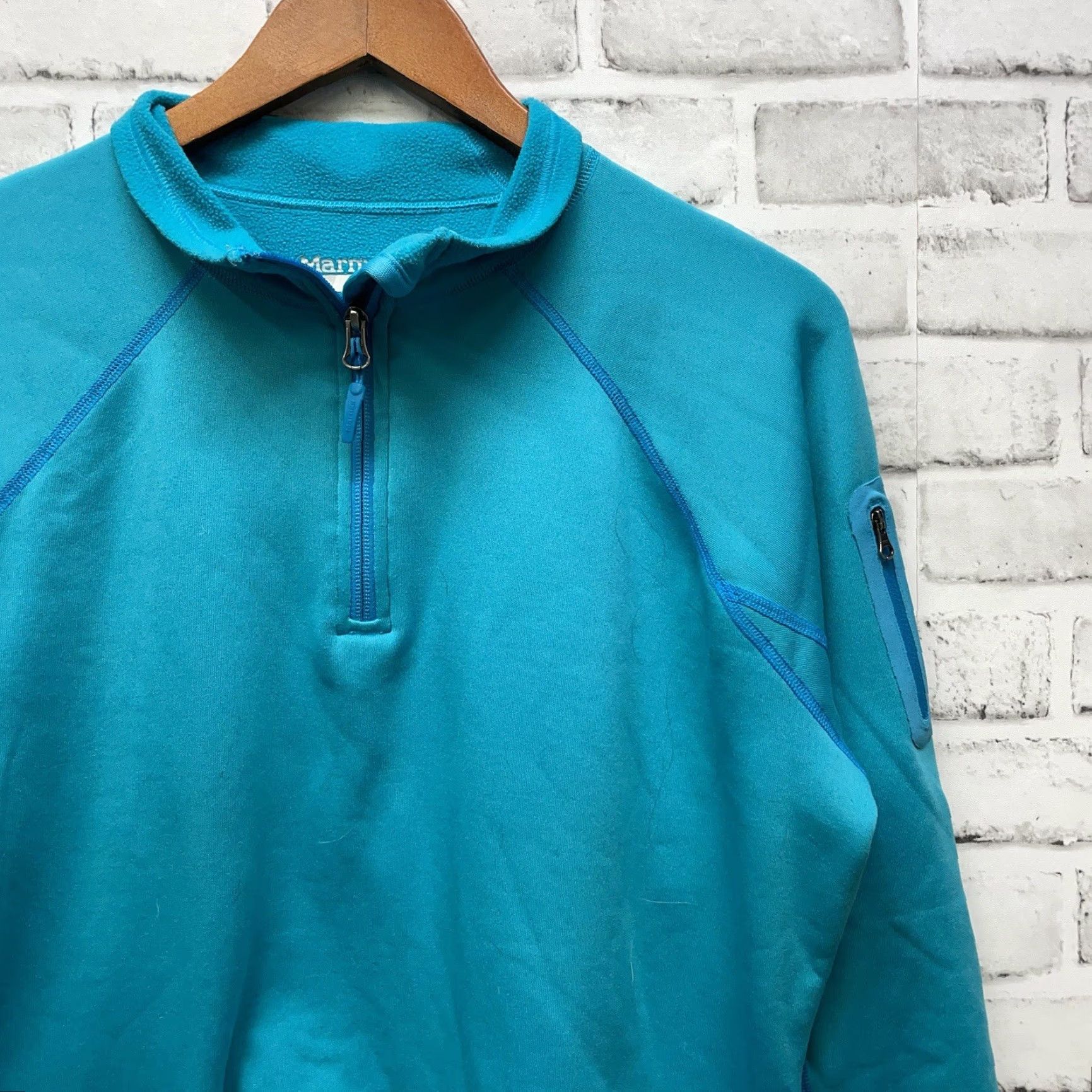 Marmot Marmot Jacket Womens XL Blue Half-Zip Polyester Blend Regular Coat, Basic Outdoor Gear Mens? Womens Size XL / US 12-14 / IT 48-50 - 2 Thumbnail
