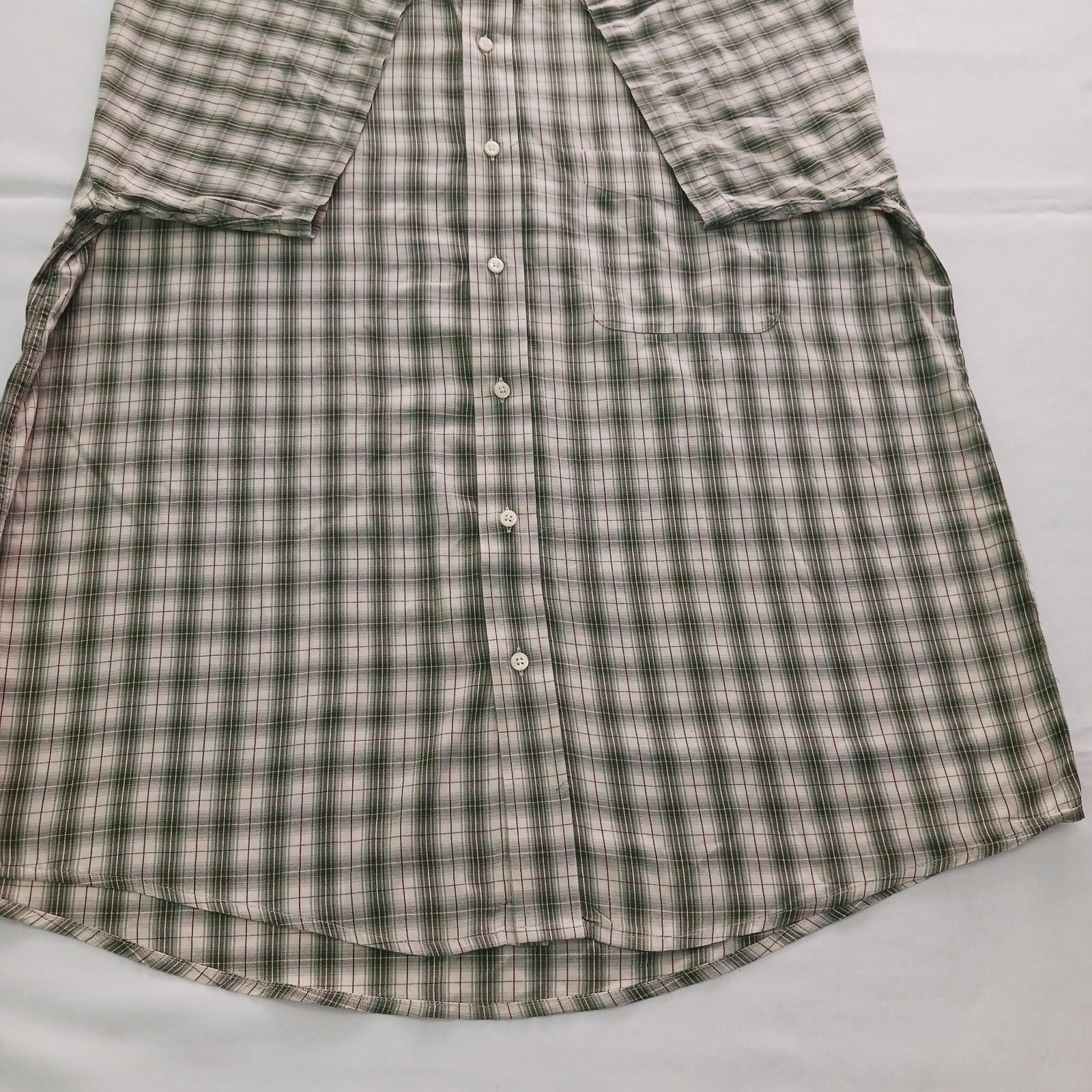 Designer Arturo Calle Men's Cotton Green/Beige Plaid Shirt XL Size US XL / EU 56 / 4 - 12 Thumbnail