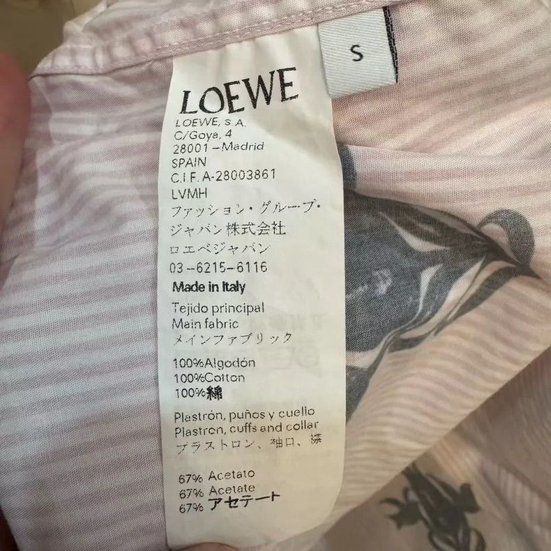 Loewe LOEWE Classic printed asymmetrical silk shirt Size S / US 4 / IT 40 - 2 Thumbnail