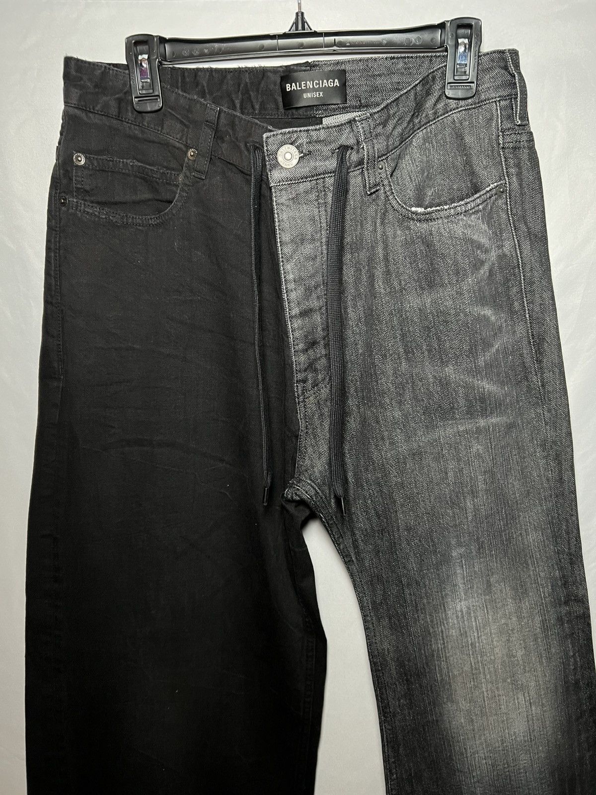 Balenciaga Balenciaga FW24 Black Fifty Fifty Jeans Size US 30 / EU 46 - 2 Thumbnail