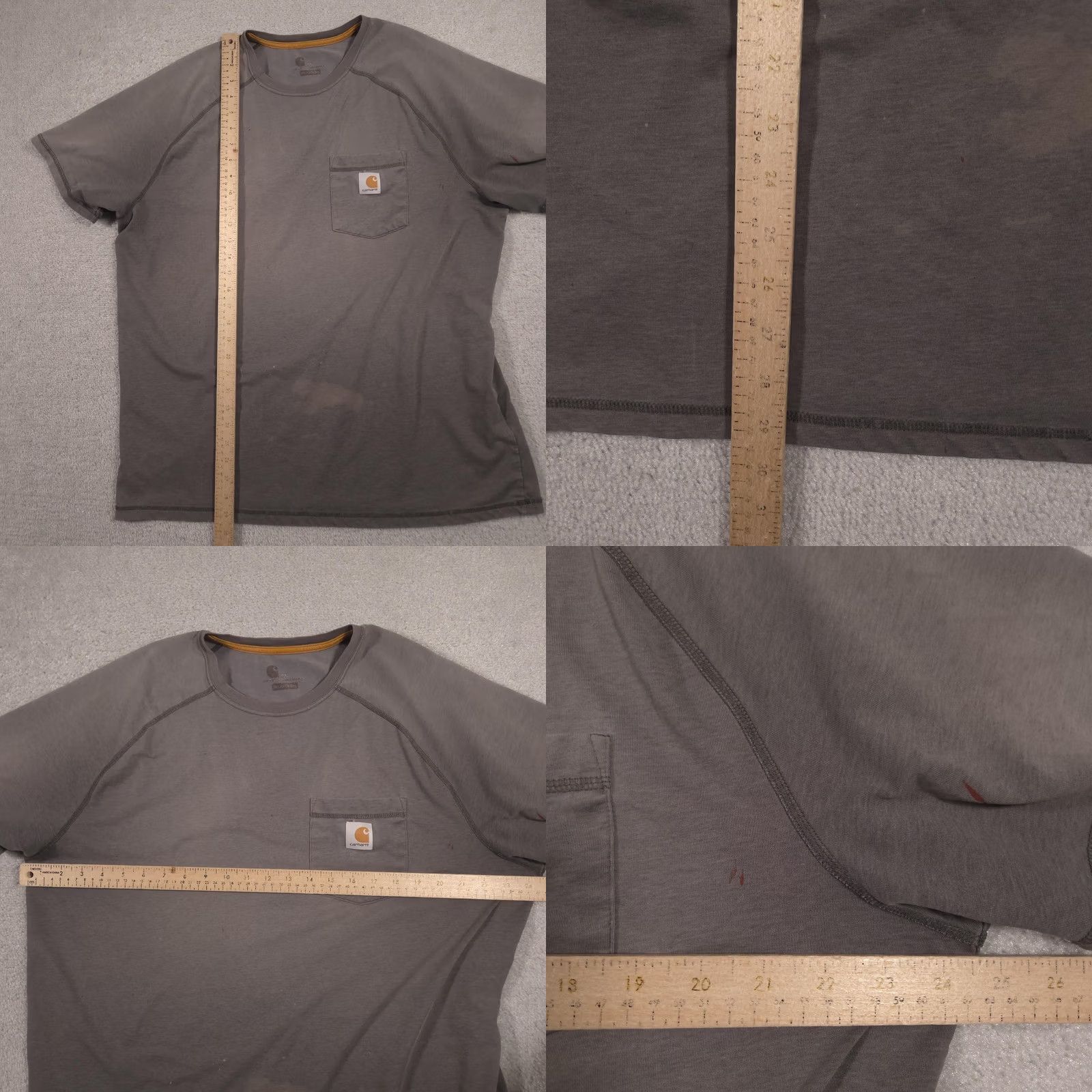 Carhartt Carhartt Shirt Mens XL Gray Pocket Workwear Relaxed Fit Tagless Tee Crewneck Short Sleeve Jersey Cotton Size US XL / EU 56 / 4 - 9 Thumbnail