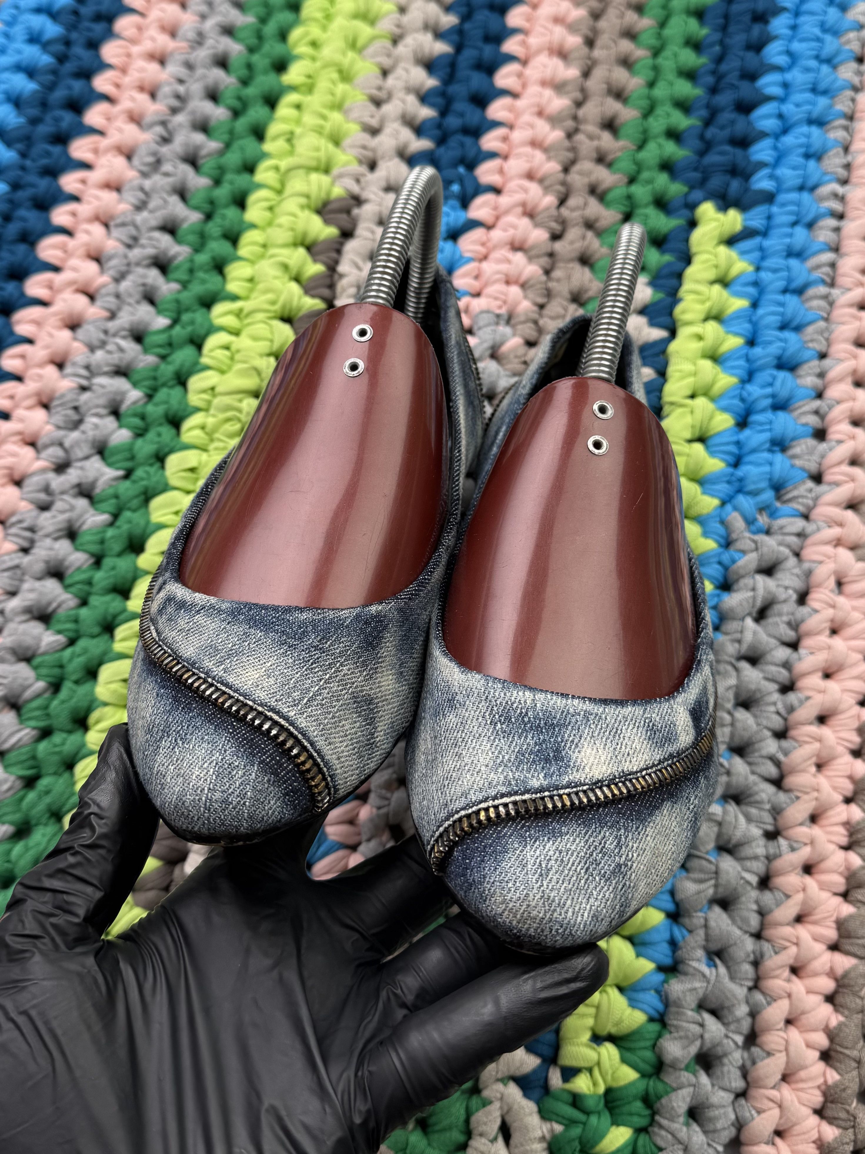 Diesel Diesel Vintage Washed Denim Ballet Flats (V280)(D10) Size US 8 / IT 38 - 5 Thumbnail