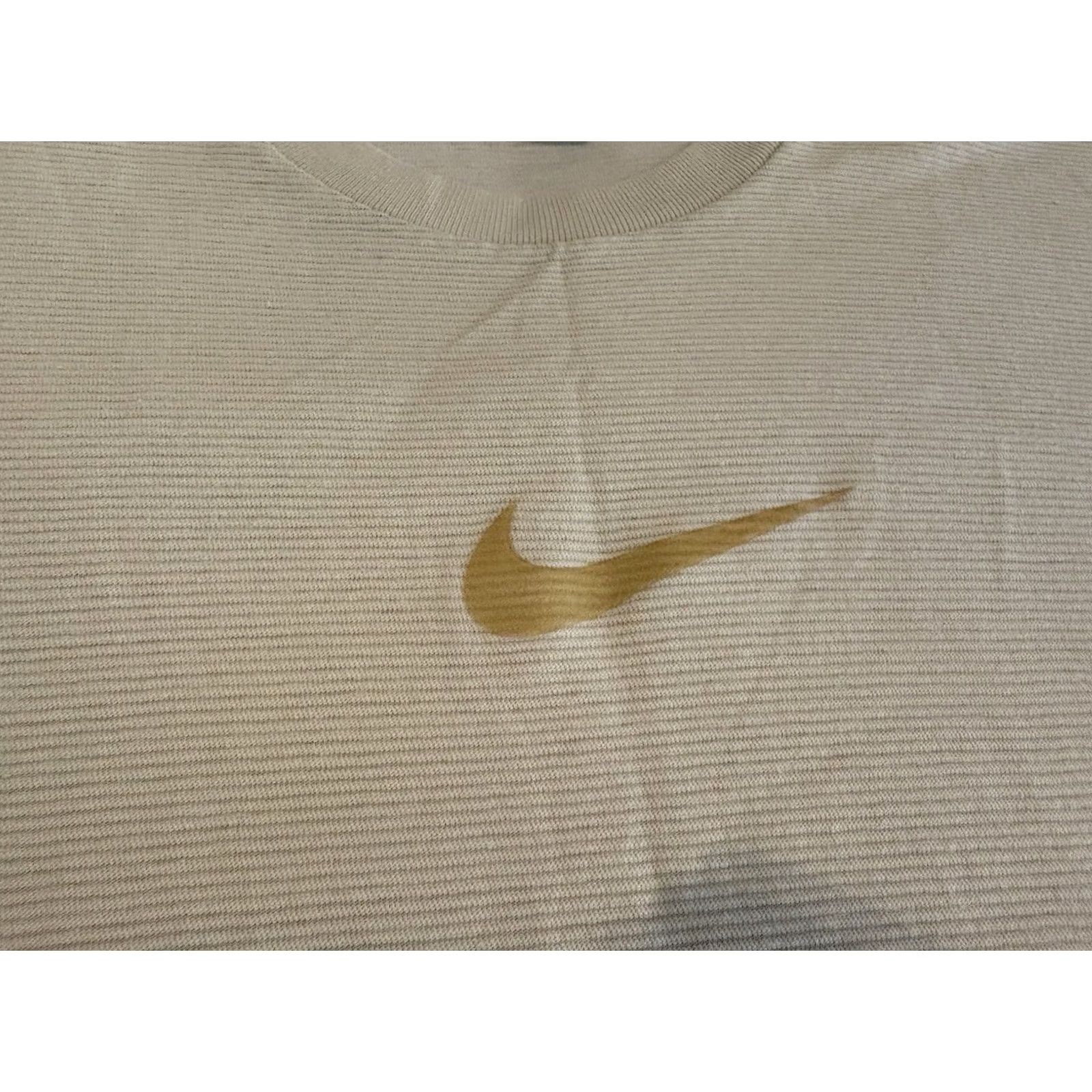 Nike VINTAGE Nike Center Swoosh Check Short Sleeve Yellow Shirt Mens XL Size US XL / EU 56 / 4 - 3 Thumbnail