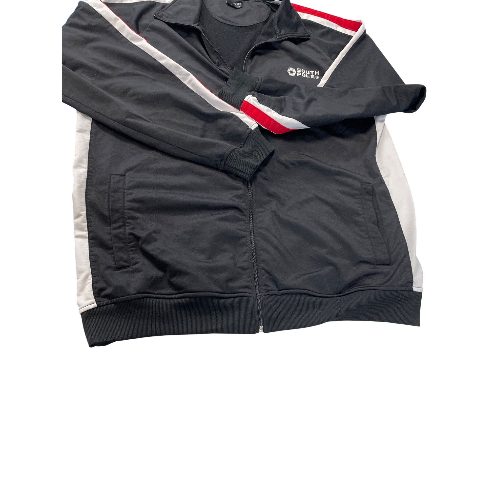 Southpole Southpole Mens VTG Black Track Jacket Red White Striped Size Size US XXL / EU 58 / 5 - 7 Thumbnail