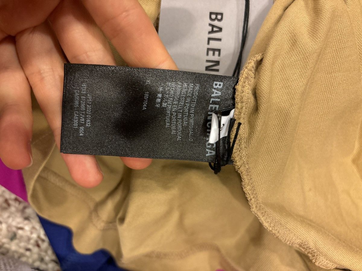 Balenciaga Balenciaga Sand BB Logo Tee Size US XL / EU 56 / 4 - 4 Thumbnail
