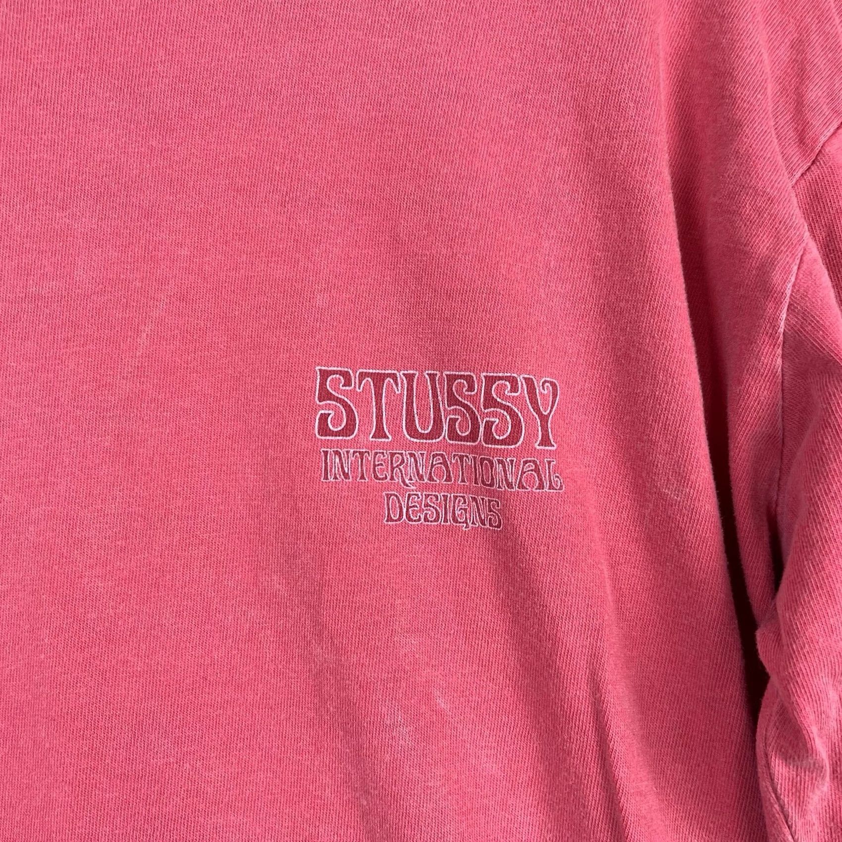 Vintage Stussy Shirt Mens M Pink Skull Roses Long Sleeve Pullover Logo Graphic Print T-Shirt Streetwear Regular Fit Adults Mens Size US M / EU 48-50 / 2 - 4 Thumbnail