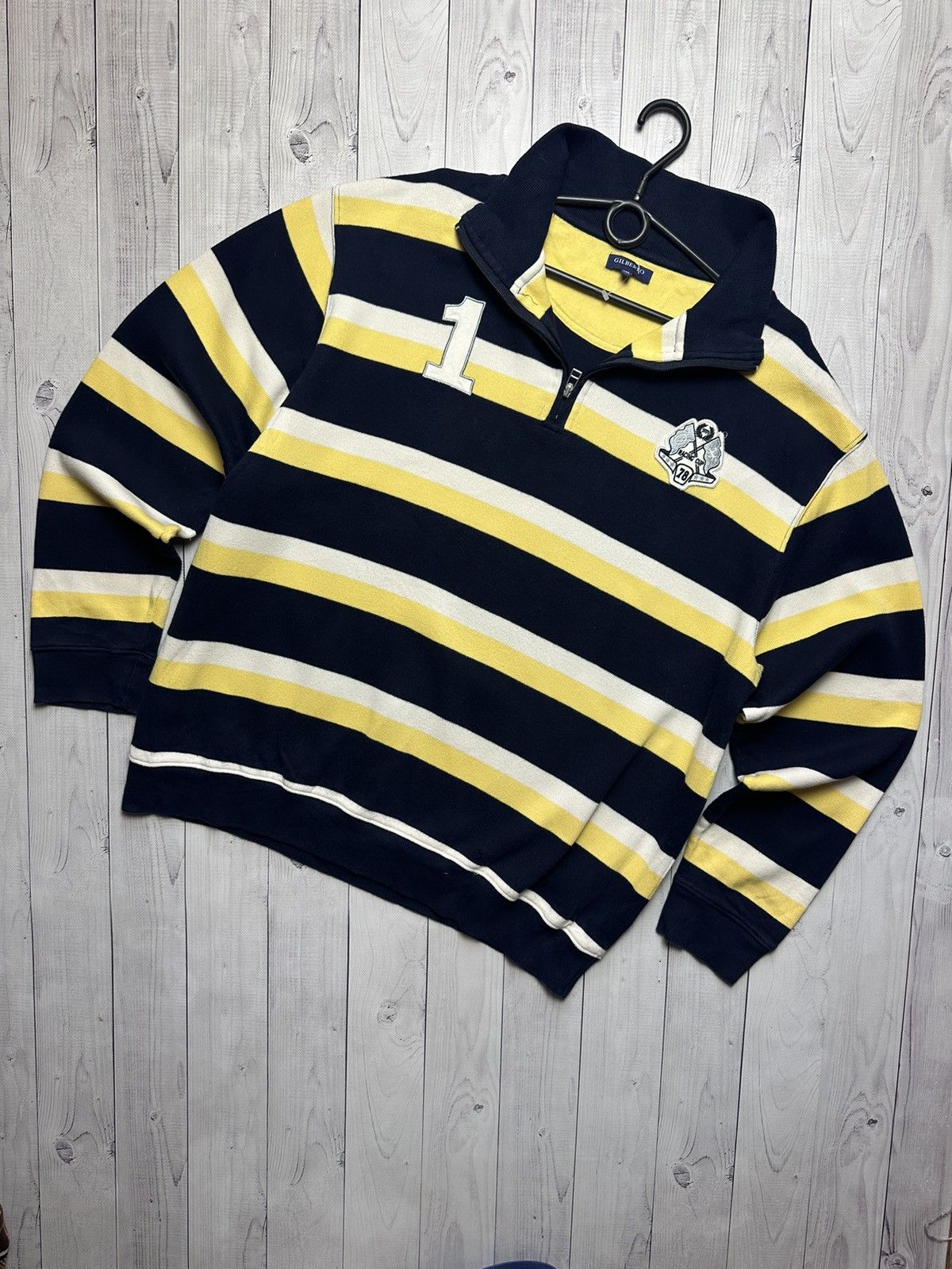 Rugby Ralph Lauren × Vintage Vintage Racing sweatshirt Striped logo rugby rare size XL Size US XL / EU 56 / 4 - 1 Thumbnail