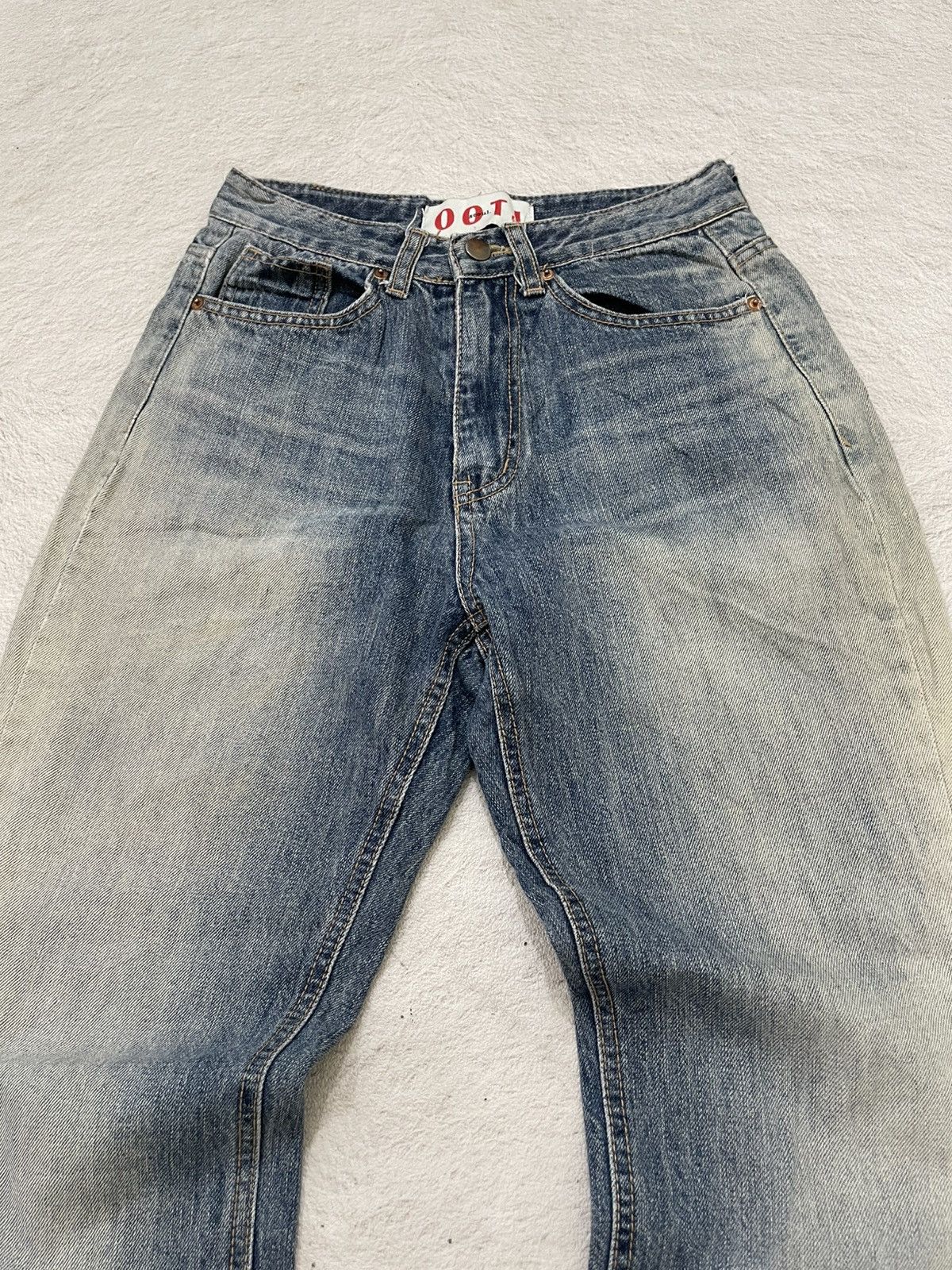 Japanese Brand 2000s OOTJ Mudwash Flare Denim Distressed Japan Y2K Size US 26 / EU 42 - 2 Thumbnail