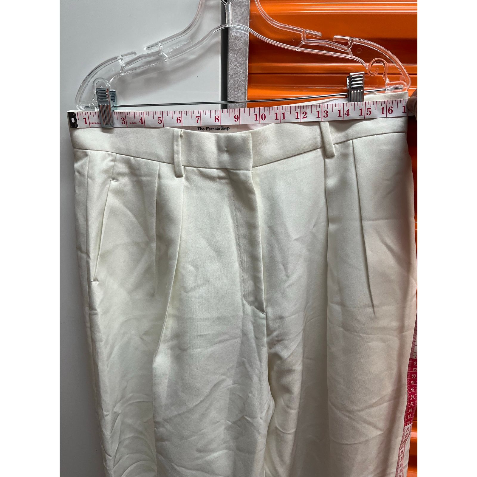 Frankie Shop The Frankie Shop -GELSO PLEATED TWILL TROUSERS/ WHITE/L/NWOT Size 32" / US 10 / IT 46 - 6 Thumbnail