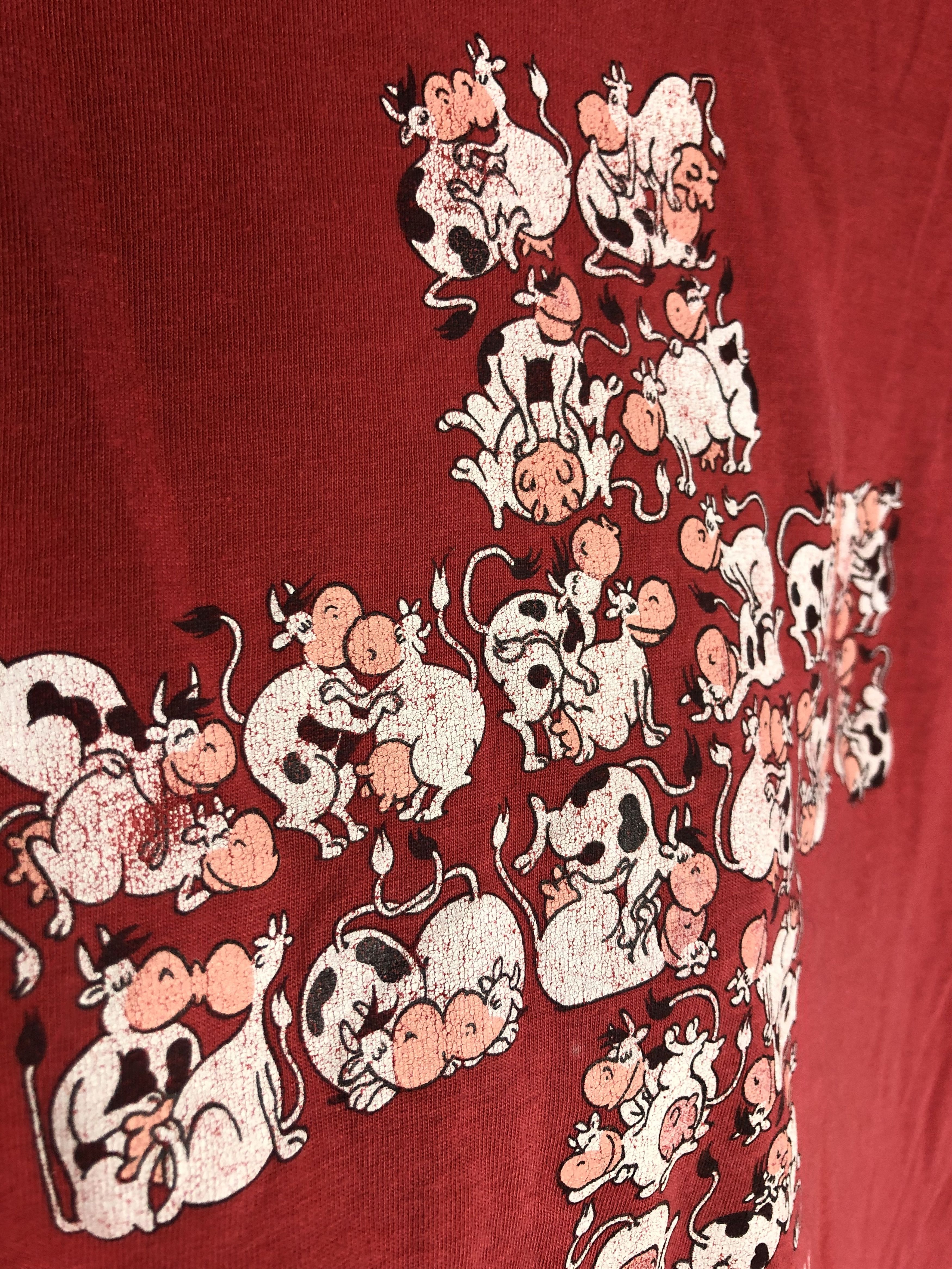 Vintage Vintage Y2K Humor Swiss Kamasutra T-Shirt Cow Sex Tee Size US XL / EU 56 / 4 - 4 Thumbnail