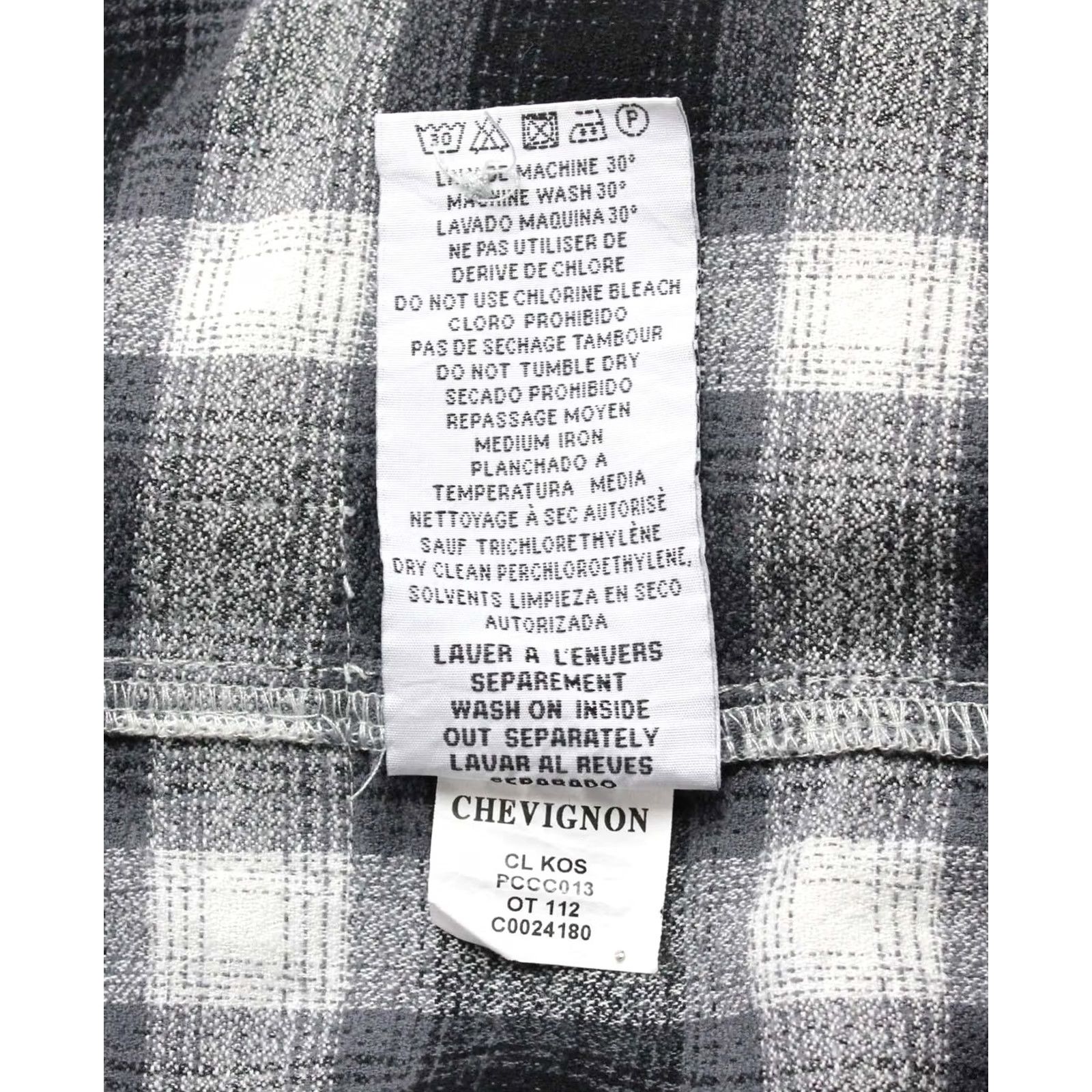 Vintage CHEVIGNON Legend Label Regular Shirt Men's MEDIUM Plaid Button-Up Grey Casual Vintage? Size US M / EU 48-50 / 2 - 7 Thumbnail