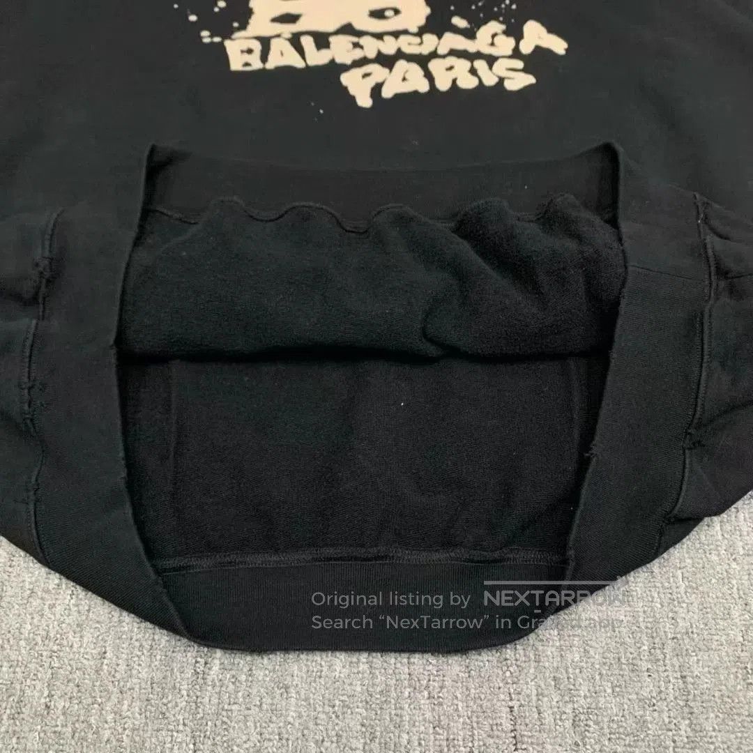 Balenciaga Balenciaga Black Graffiti Hoodie Sweatshirt. Size US M / EU 48-50 / 2 - 5 Thumbnail