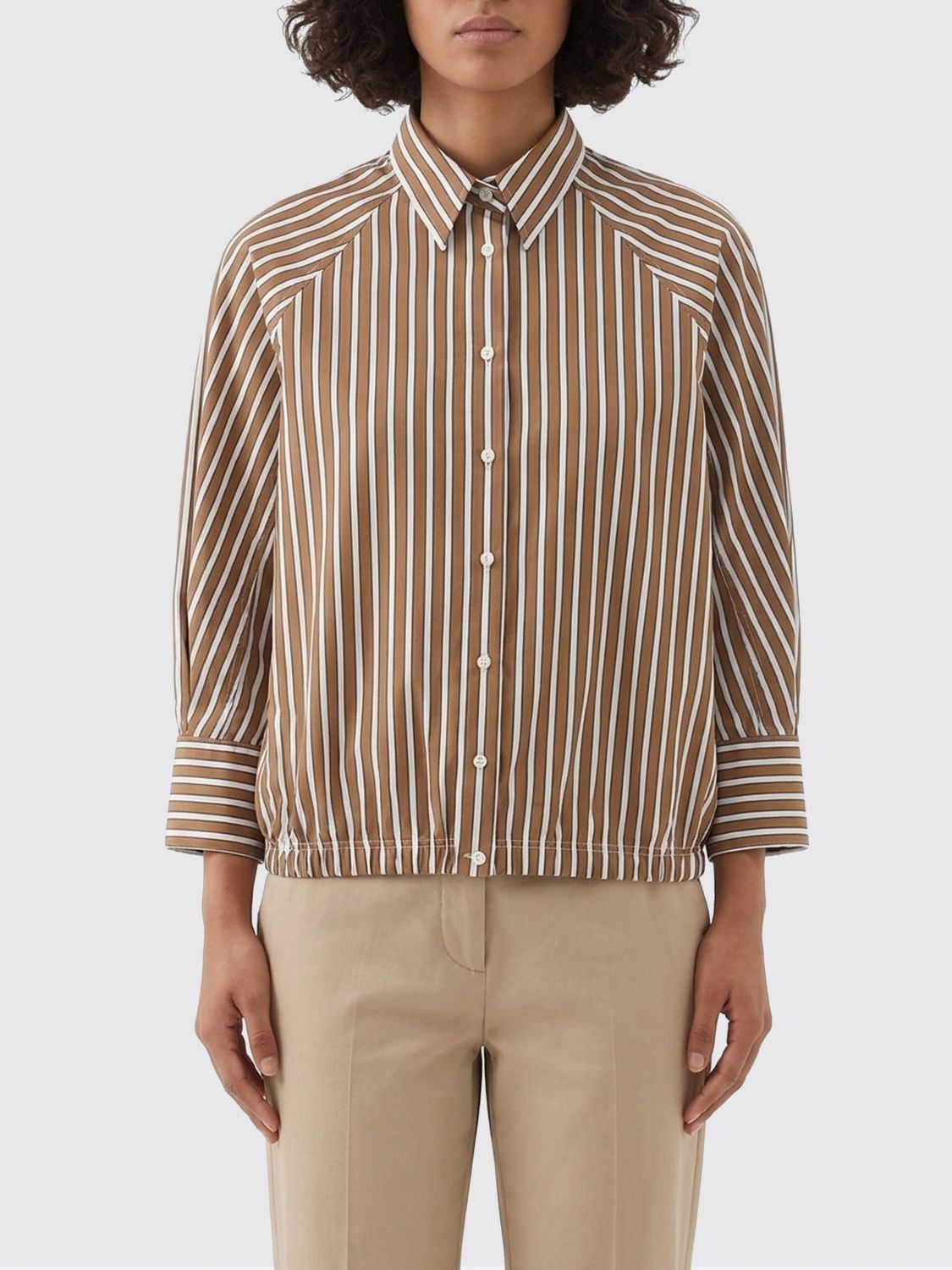Brunello Cucinelli Brunello Cucinelli Shirt Woman Brown Size M / US 6-8 / IT 42-44 - 1 Thumbnail