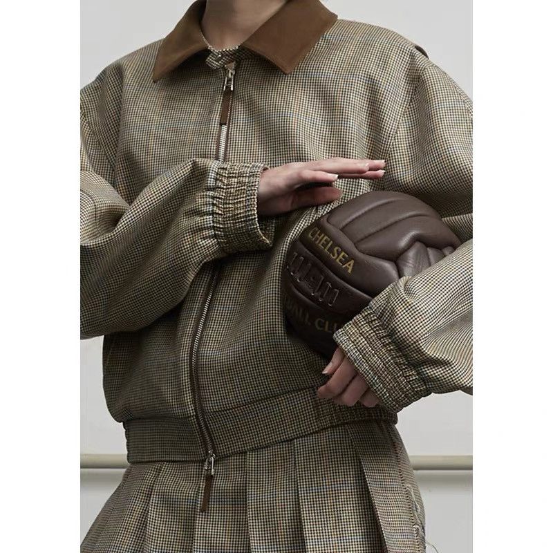 Other TriniteStudio Glen Check Double Zipper Bomber Jacket Size M / US 6-8 / IT 42-44 - 1 Thumbnail