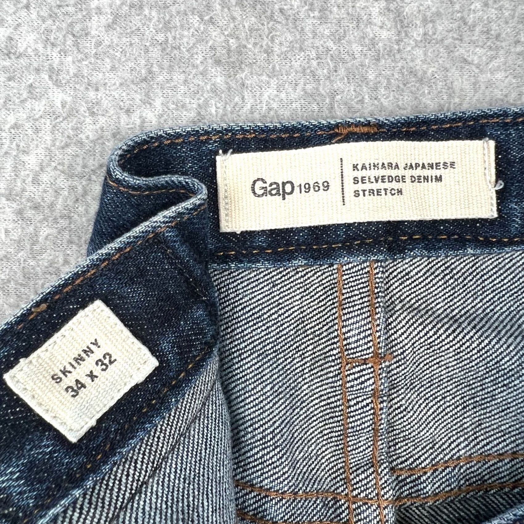 Gap Gap 1969 Jeans Skinny Fit Denim 34x32 Mens Blue Size US 34 / EU 50 - 4 Thumbnail