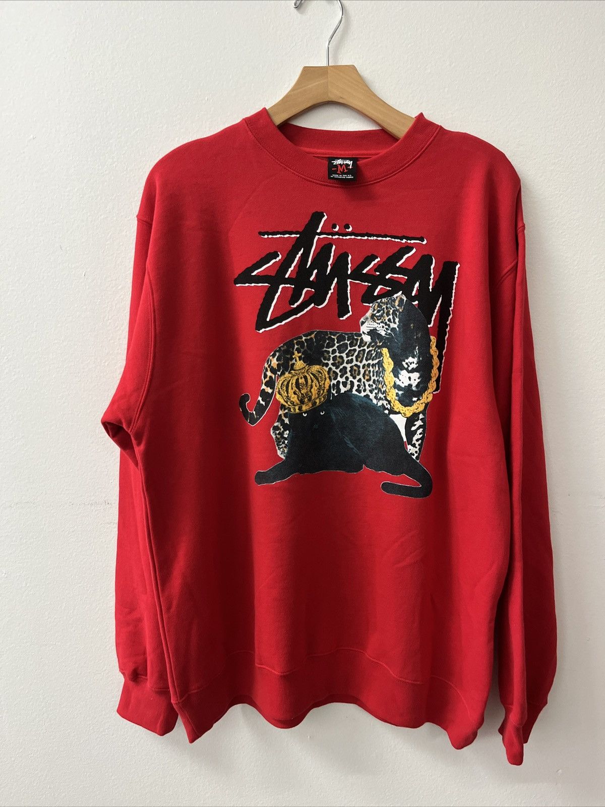 image of Stussy Vintage Sweatshirt One Of A Kind in Red, Men's (Size Medium)