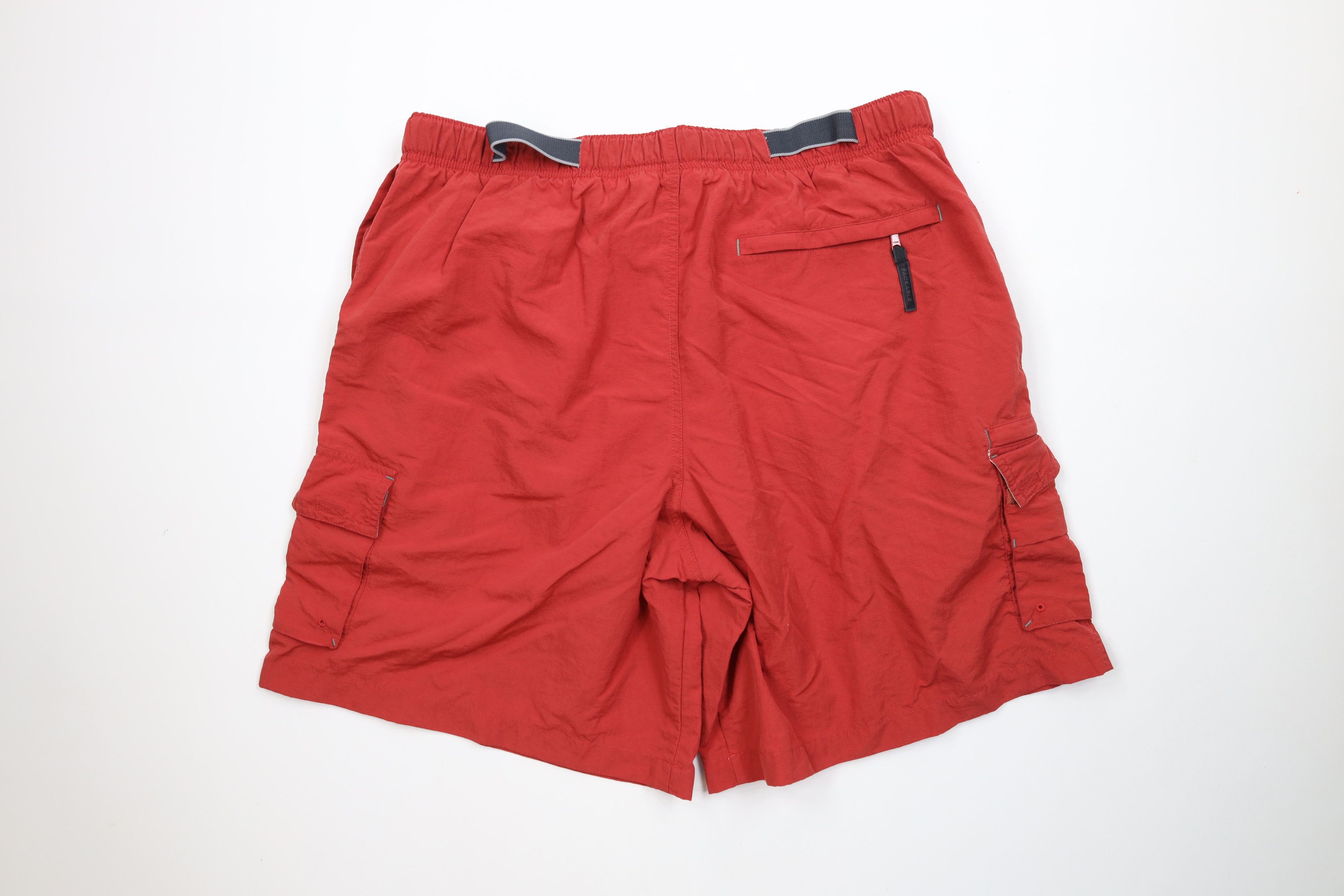 Columbia Vintage Y2K Columbia Lined Above Knee Cargo Shorts Red Size US 36 / EU 52 - 8 Thumbnail