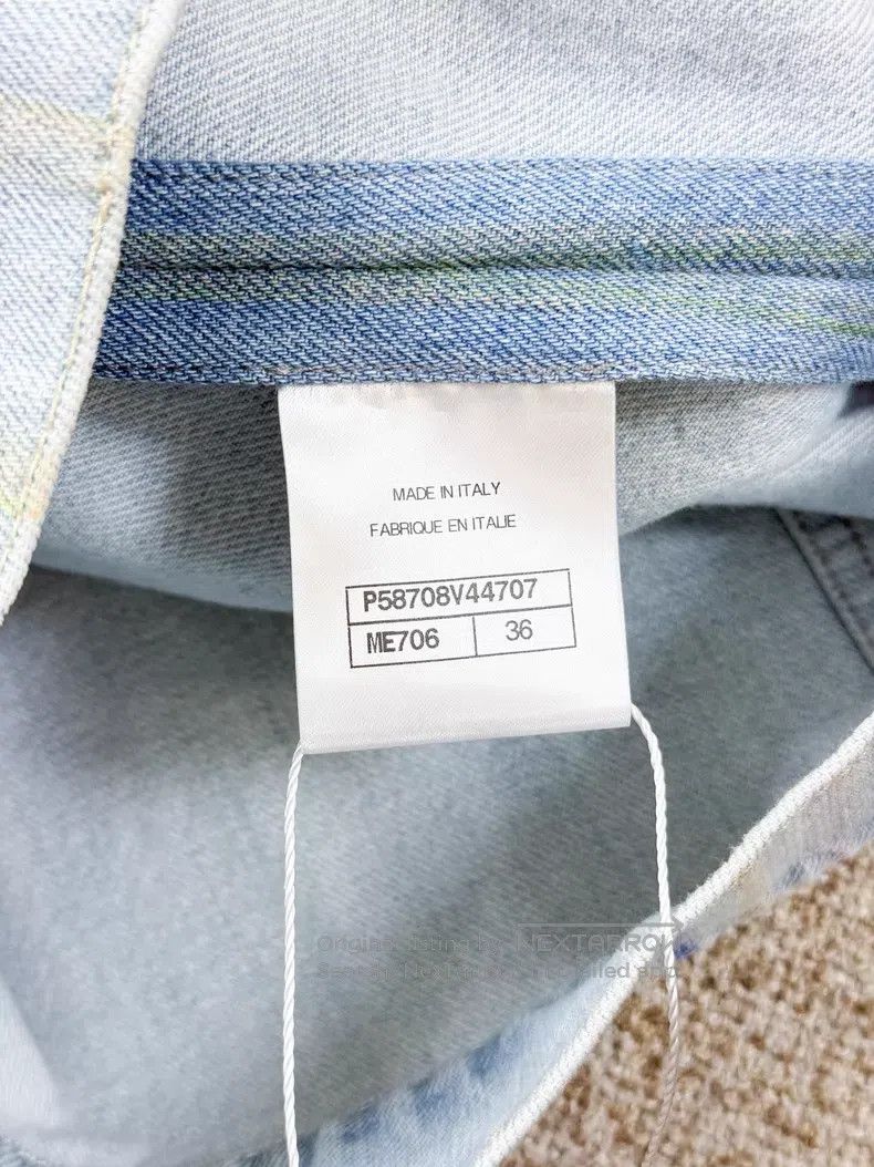Chanel Chanel Blue vertical striped camellia denim jacket Size XS / US 0-2 / IT 36-38 - 8 Thumbnail