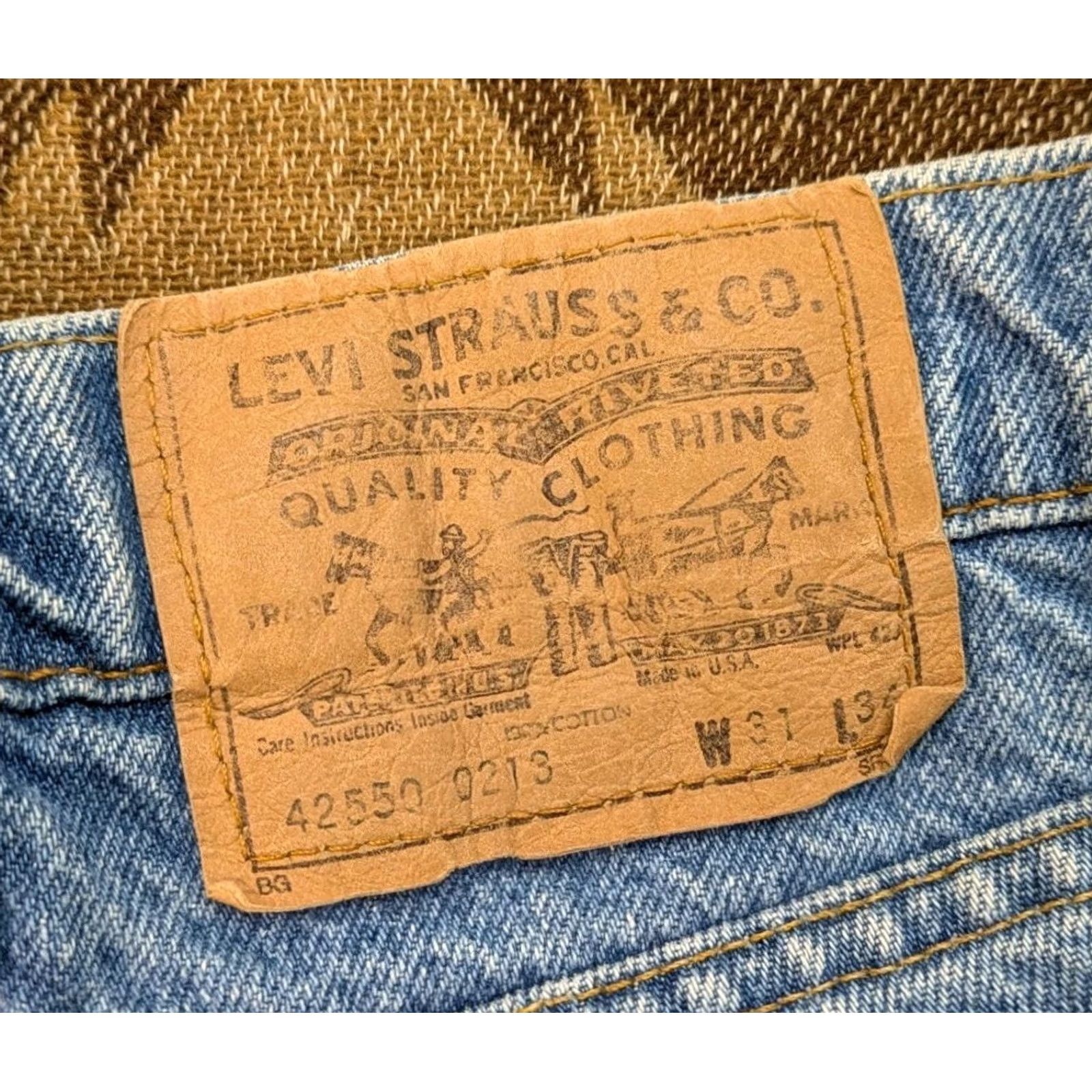 Levi's VINTAGE Levi's Orange Tab Denim Jeans 29x32 Made In USA Light Wash Mens Size US 29 - 4 Thumbnail