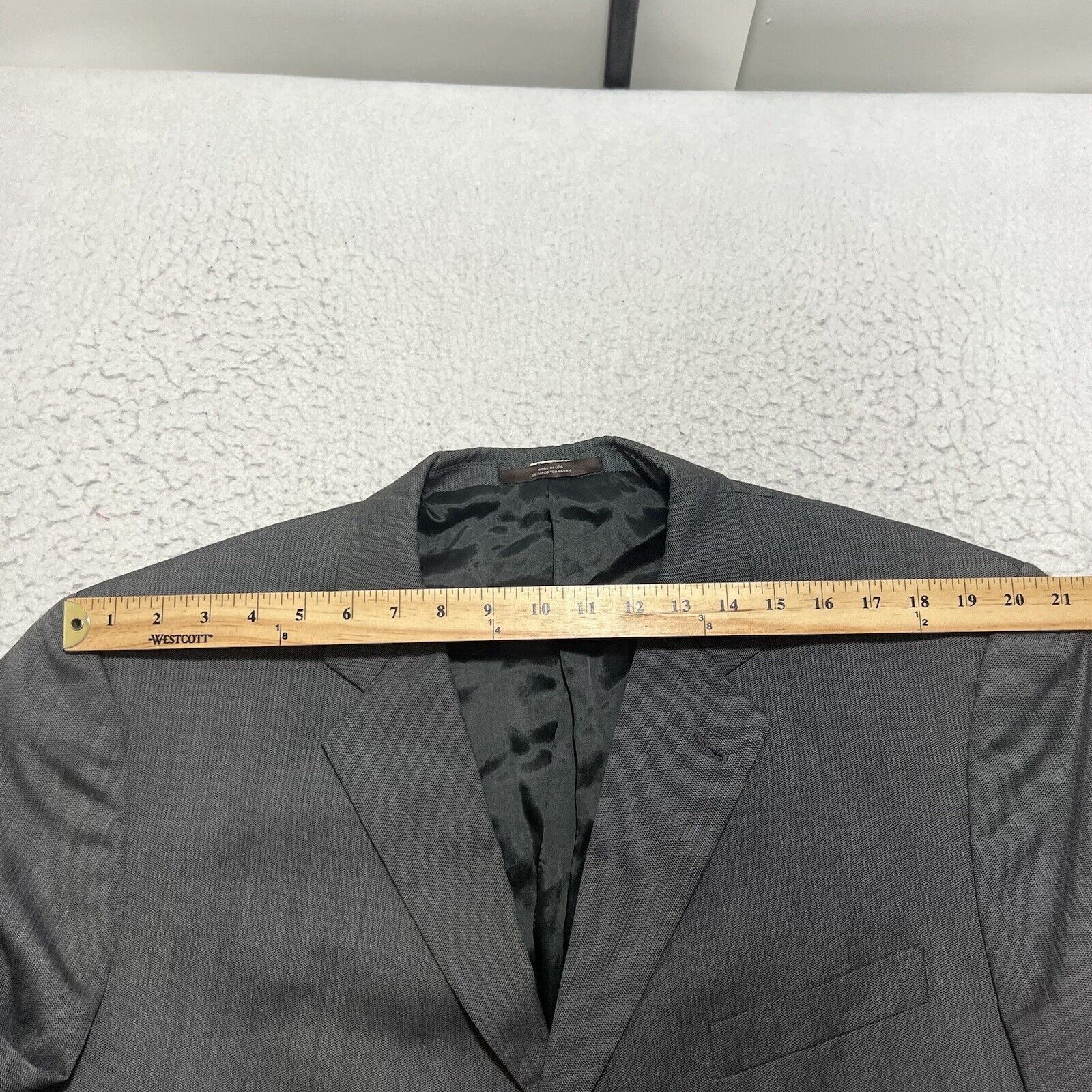 Joseph Abboud Joseph Abboud Worsted Wool Gray Suit Jacket Nordstrom USA Size 44L - 14 Thumbnail