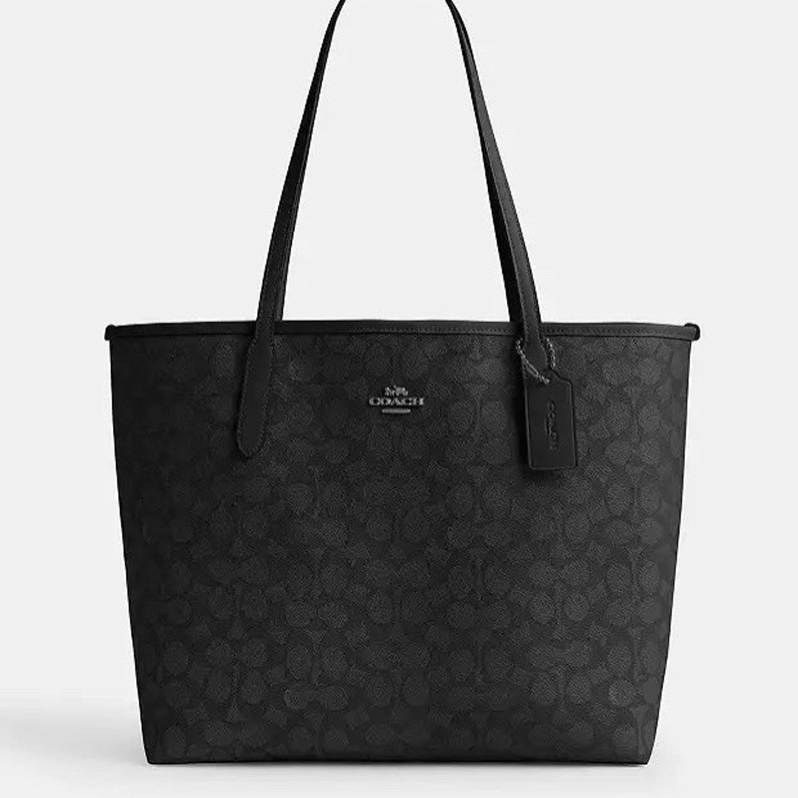 Coach NWT COACH City Tote CV976 Gunmetal/Charcoal/Black Size ONE SIZE - 5 Thumbnail