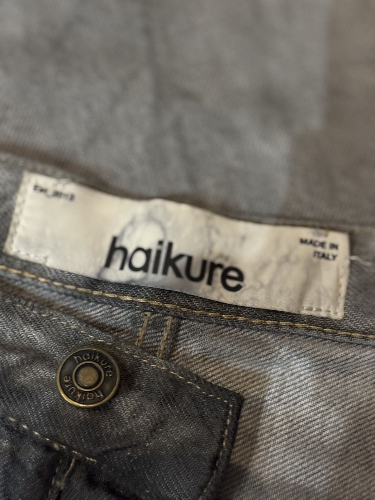 Haikure Haikure California 1951 Old Black Denim Epoch 2 Jeans Size US 33 - 13 Thumbnail