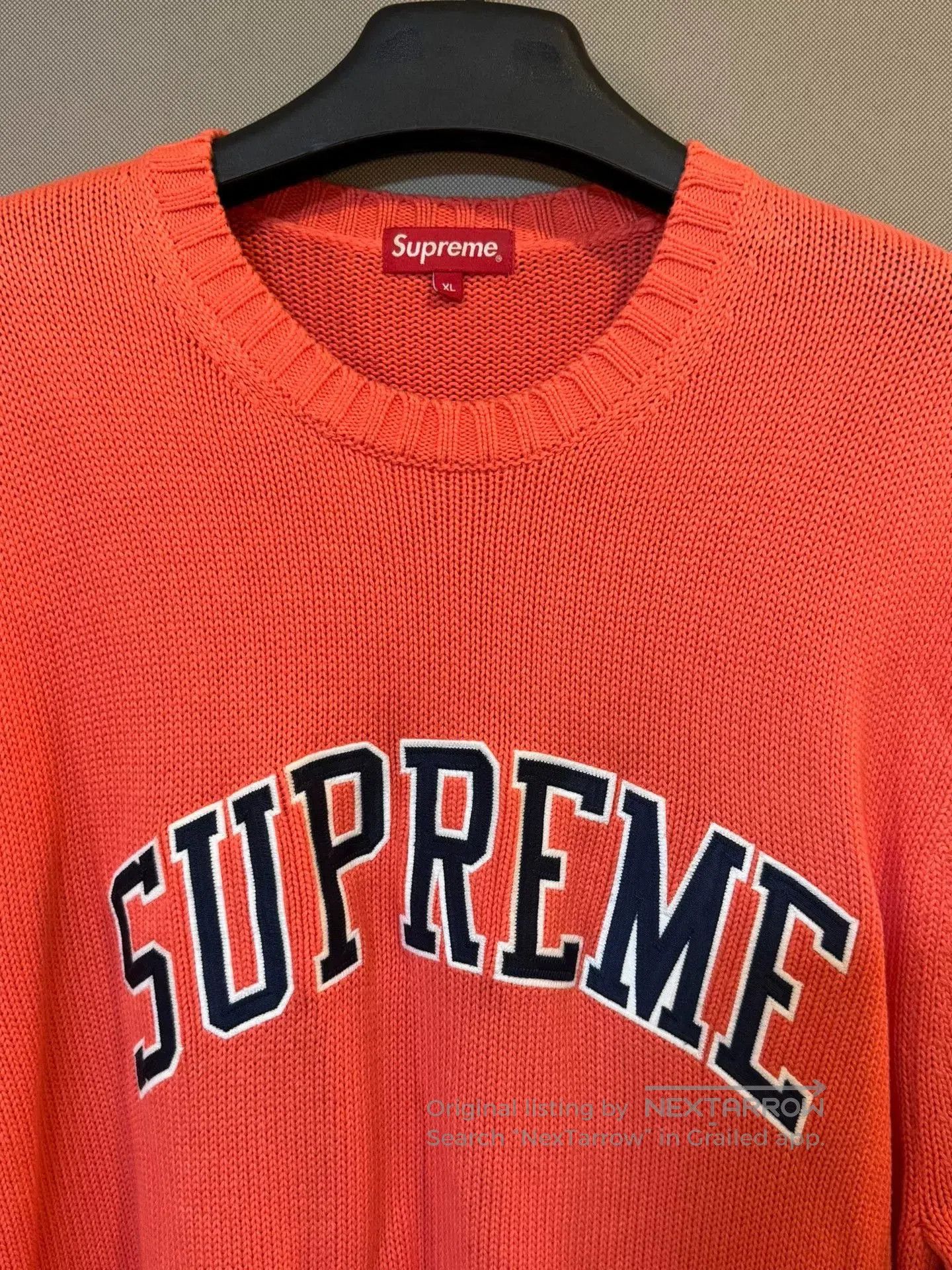 Supreme Supreme Orange Pullover Sweater. Size US XL / EU 56 / 4 - 3 Thumbnail