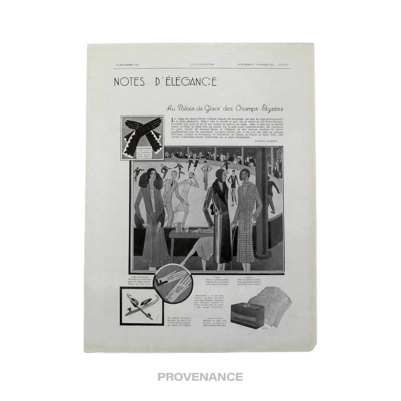 Louis Vuitton 🔴 Louis Vuitton Antique Newsprint Ad - NOTES D'ELEGANCE Size ONE SIZE - 3 Thumbnail