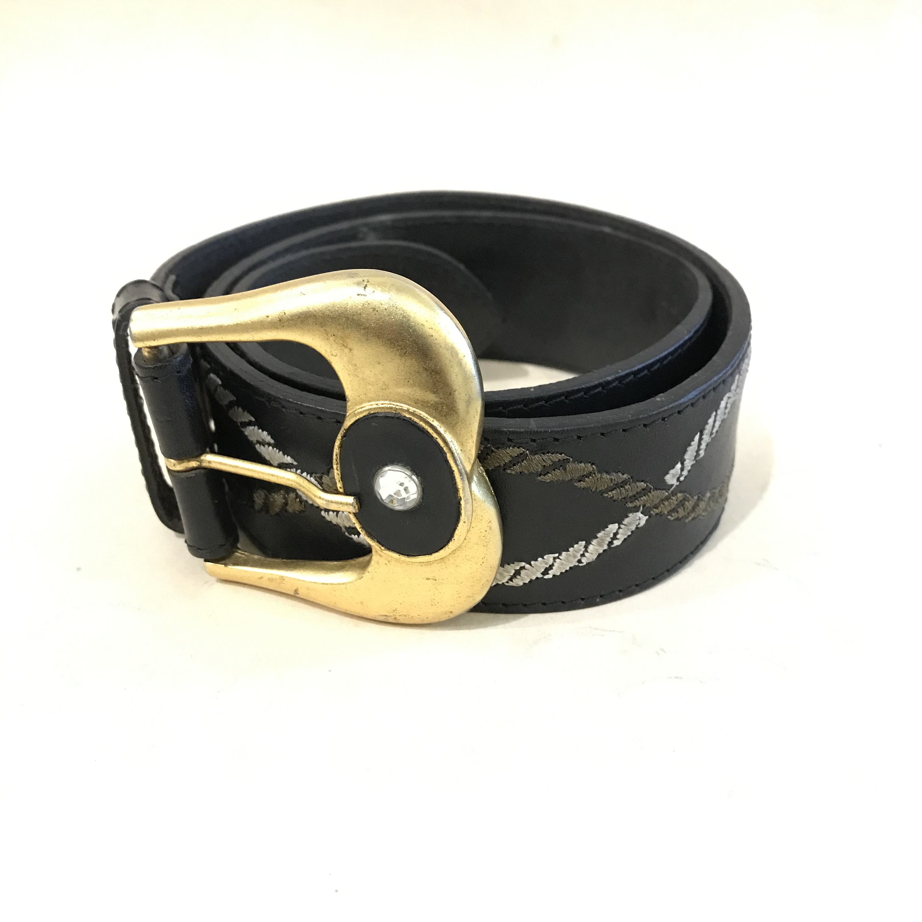Vintage Vintage Roccobarocco Italian Belt black bohemian leather Size ONE SIZE - 1 Thumbnail
