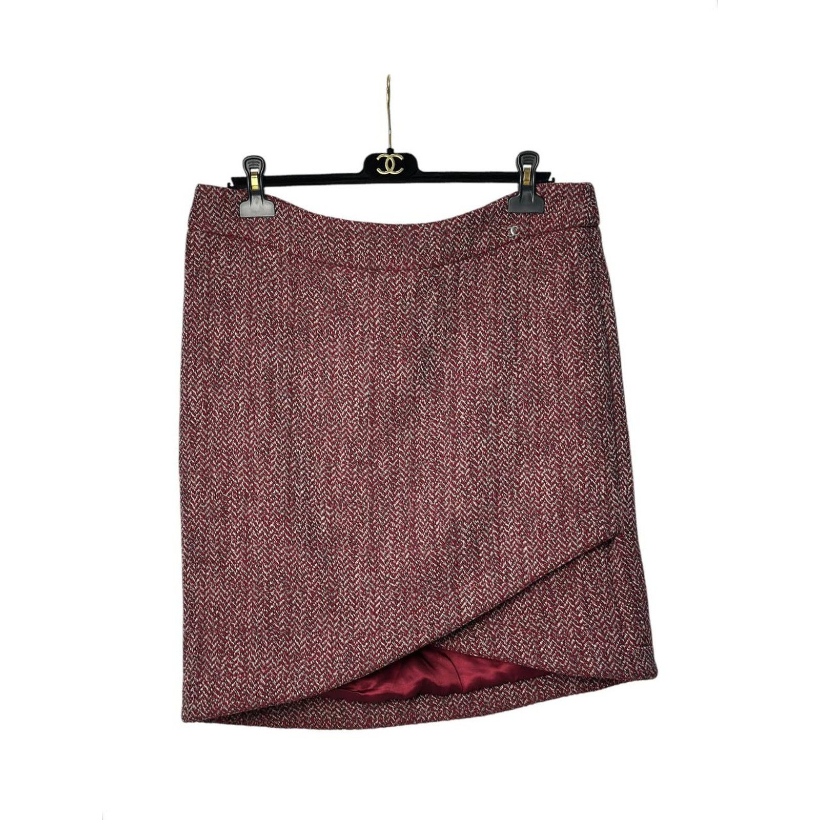 Chanel Chanel Tweed Wool Wrap Skirt Sz.44 Size 32" / US 10 / IT 46 - 6 Thumbnail