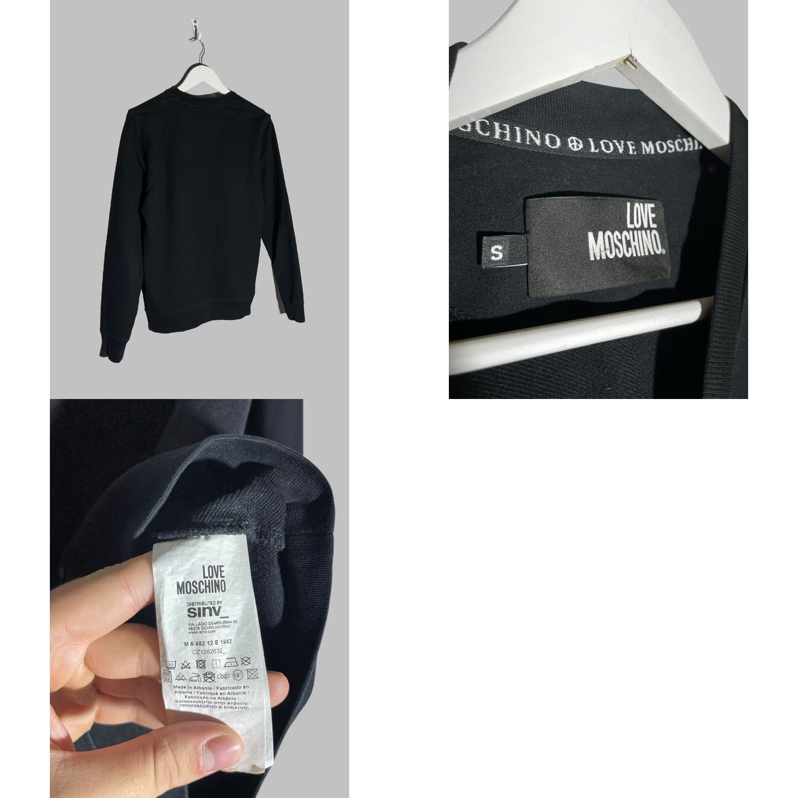 Moschino Moschino Sweatshirt Black Mens S Logo Love Pullover Crew Neck All Seasons Graphic Print Vintage: No Size US S / EU 44-46 / 1 - 8 Thumbnail