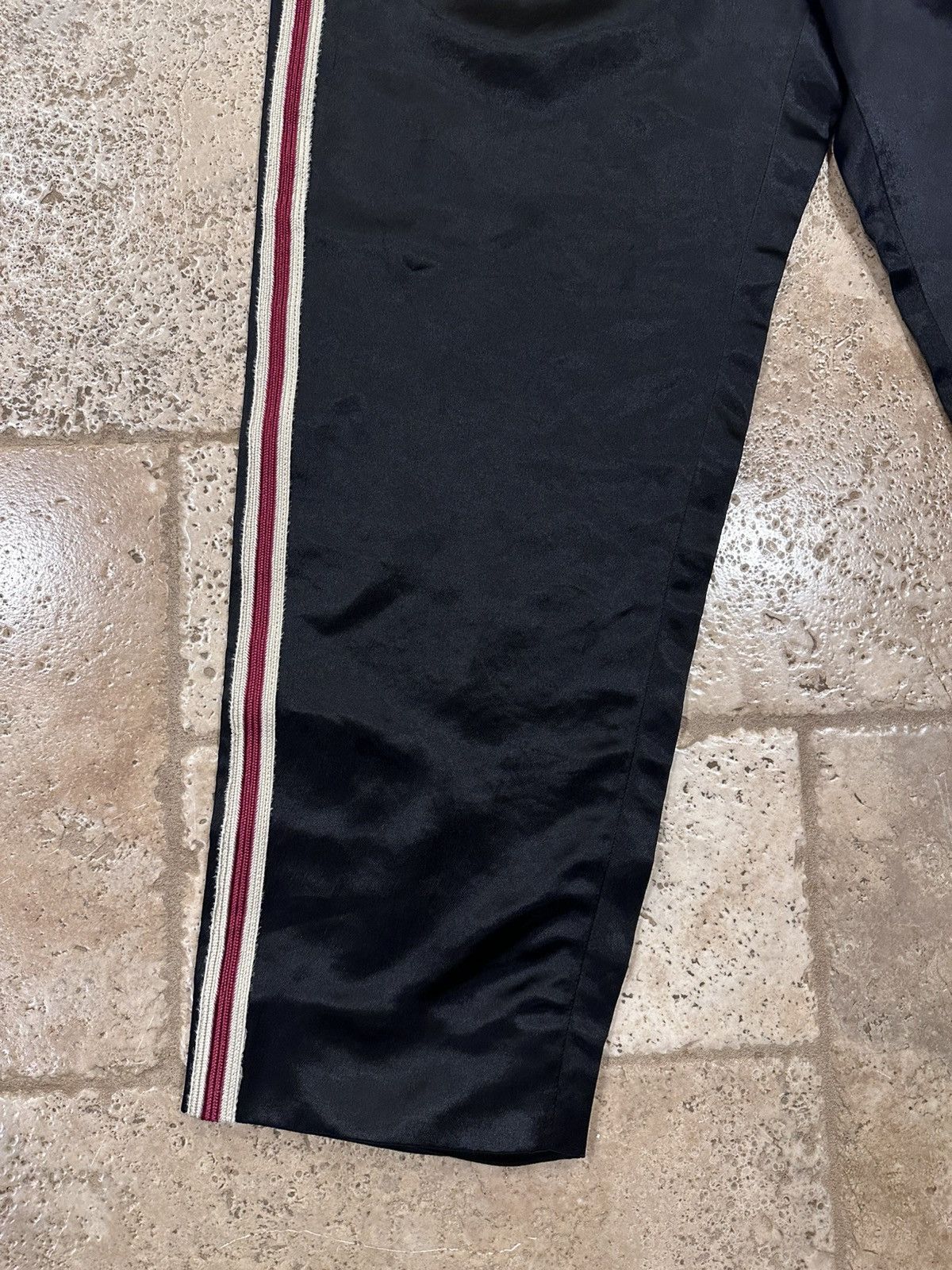 Gucci Gucci Satin Stripe Skull/Snake Motif Logo Black Lounge Pants Size US 34 / EU 50 - 2 Thumbnail