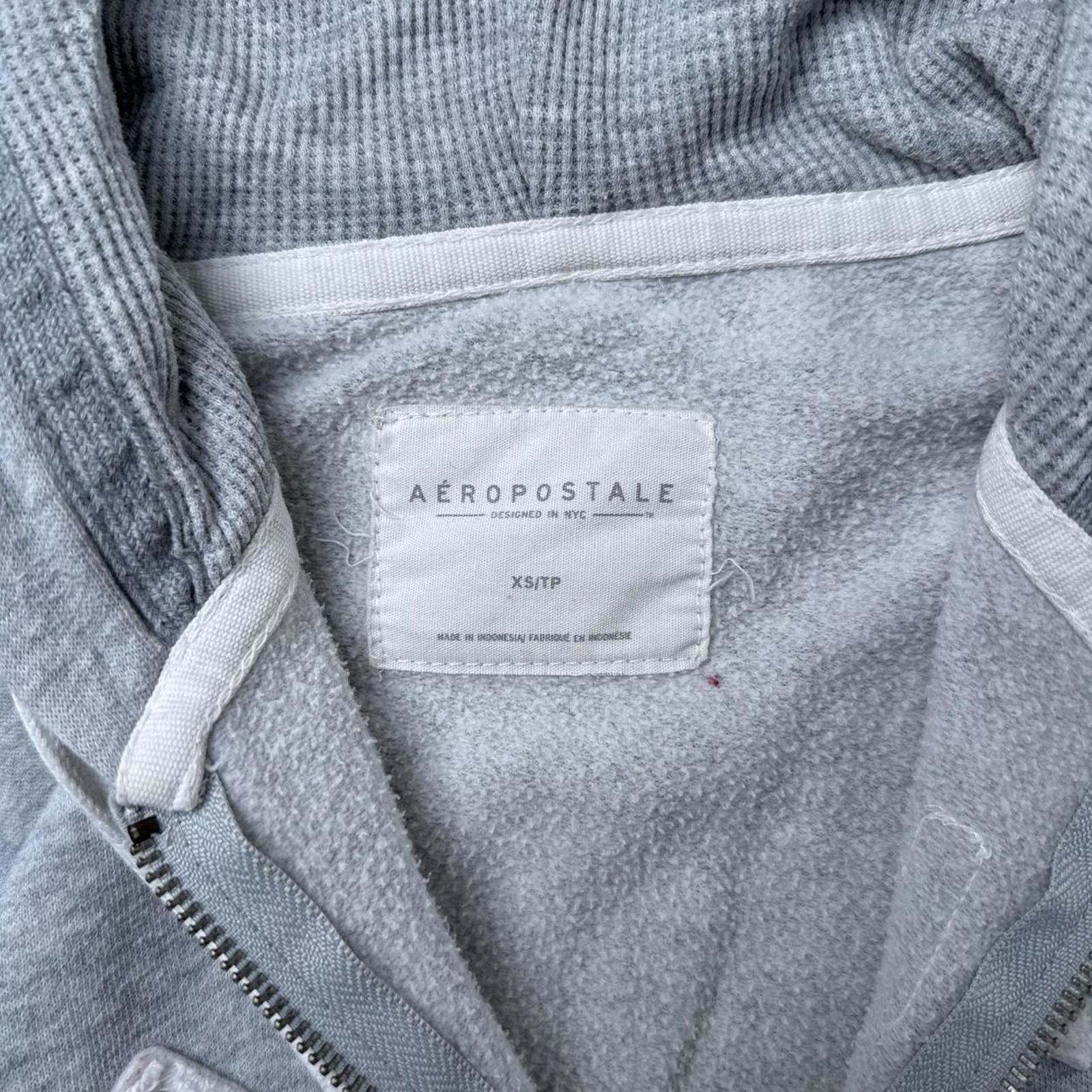 Aeropostale Y2K Aeropostale Gray Hoodie Zip Up Jacket Size XS / US 0-2 / IT 36-38 - 8 Thumbnail