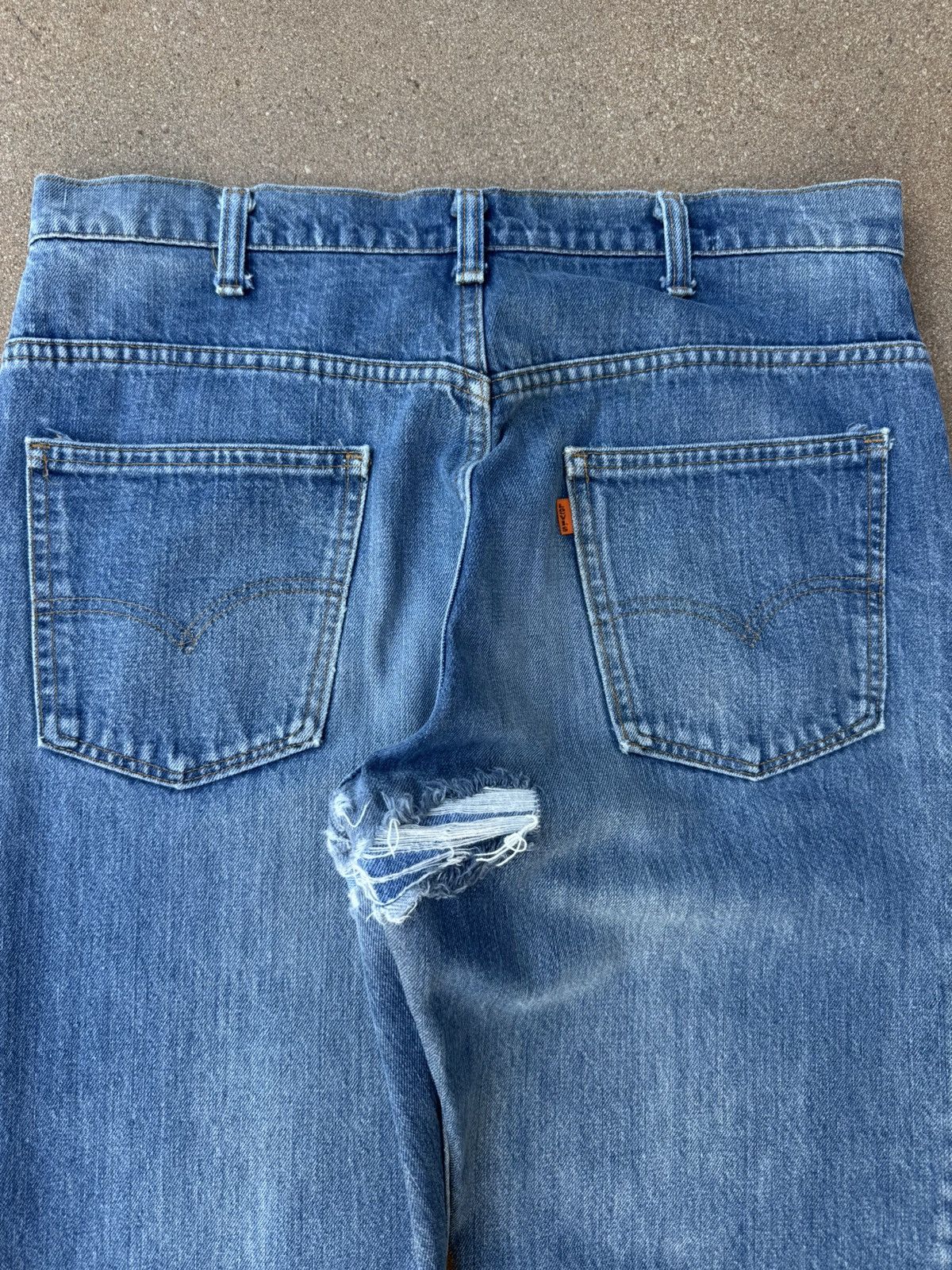 Levi's × Vintage Vtg 70’s Levi’s 646 Orange Tab Bellbottom Flare Jeans 35x32 Size US 35 - 6 Thumbnail