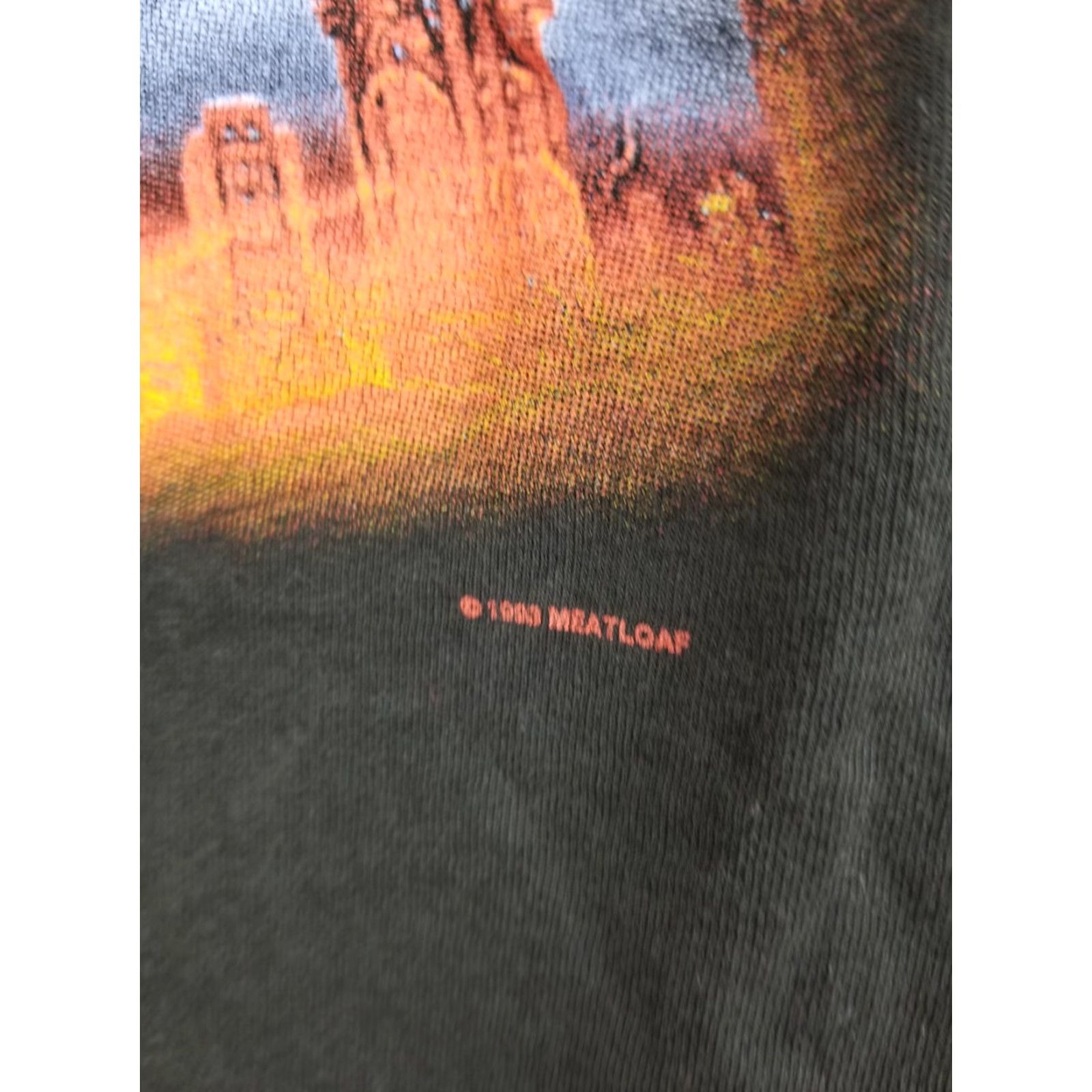 Vintage VINTAGE MEAT LOAF EVERYTHING LOUDER WORLD TOUR THIN T-SHIRT SZ XLARGE Shirt Men XL Black 95' USA Retro Band Size US XL / EU 56 / 4 - 2 Thumbnail