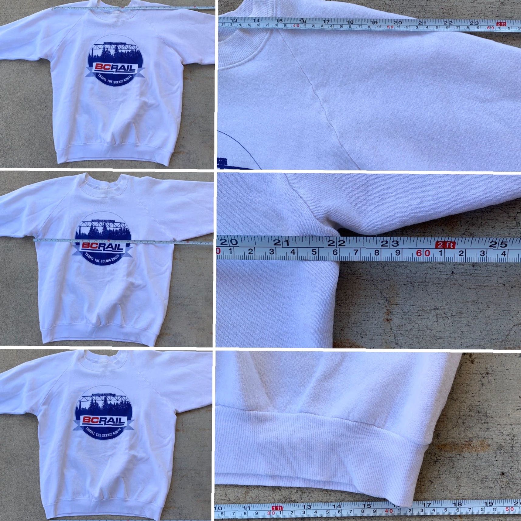 Vintage VINTAGE BC RAIL Sweatshirt Travel The Scenic Route Men L White Graphic Print Clothing Regular Sweatshirt Mens Size US L / EU 52-54 / 3 - 6 Thumbnail