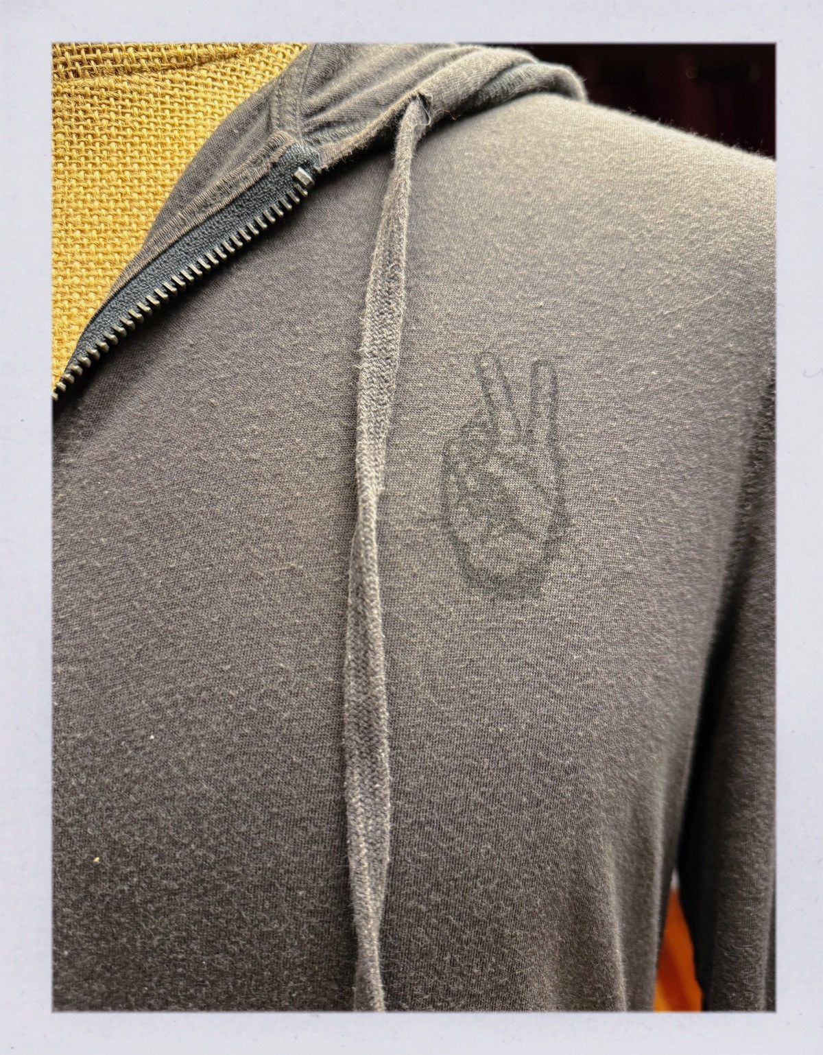 John Varvatos John Varvatos “PEACE” Zip-Up Hoodie – Charcoal Gray Size US M / EU 48-50 / 2 - 2 Thumbnail