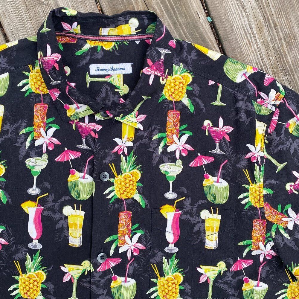 Tommy Bahama Tommy Bahama Bartenders Choice Regular-Fit Drink-print Silk Size US XL / EU 56 / 4 - 1 Thumbnail