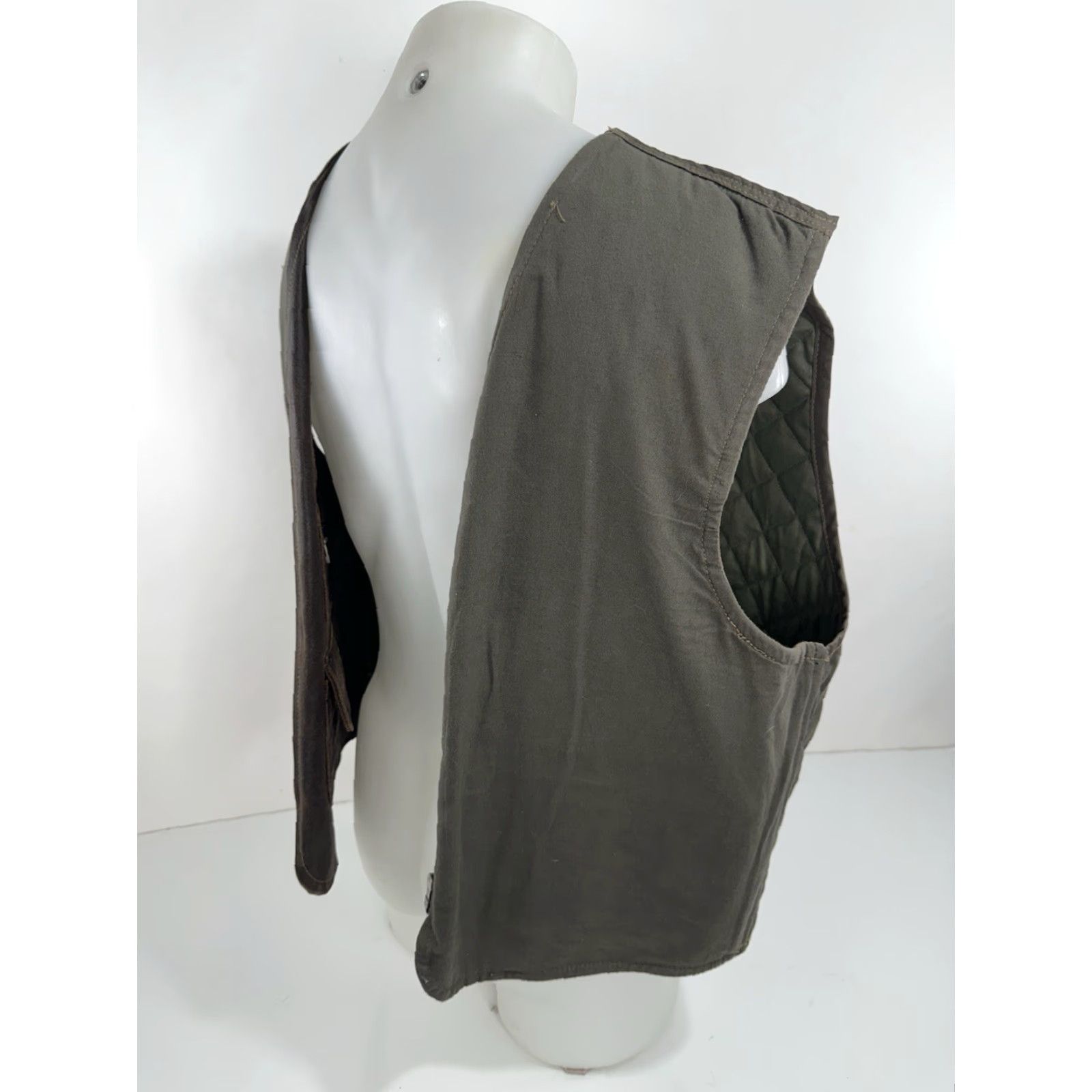 Gap VINTAGE GAP LEATHER Padded Hunting Vest - L - Brown - Men - Hunting - Vest - Gap Size US L / EU 52-54 / 3 - 7 Thumbnail