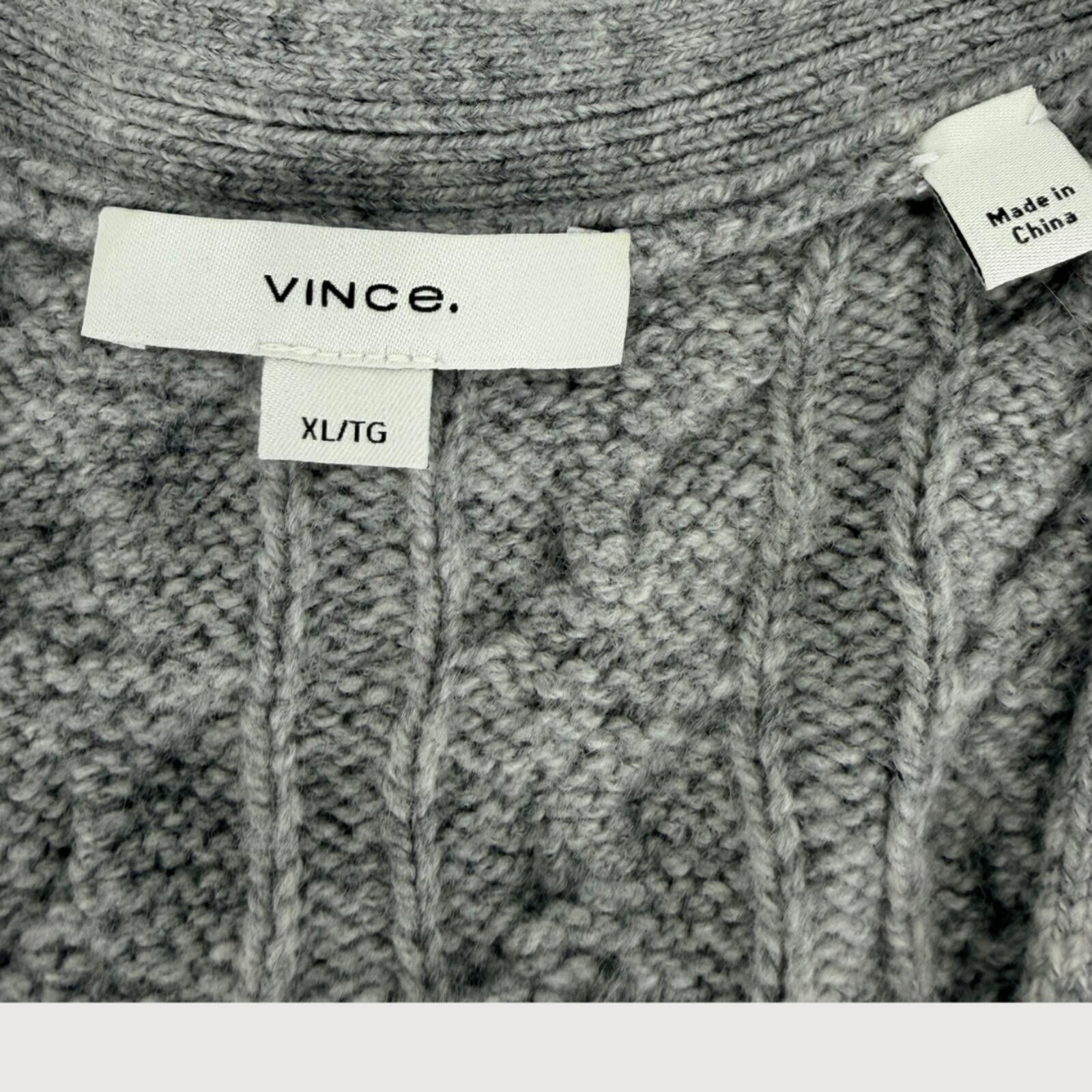 Vince Vince Cashmere Wool Cable Knit Button Vest XL Size XL / US 12-14 / IT 48-50 - 4 Thumbnail