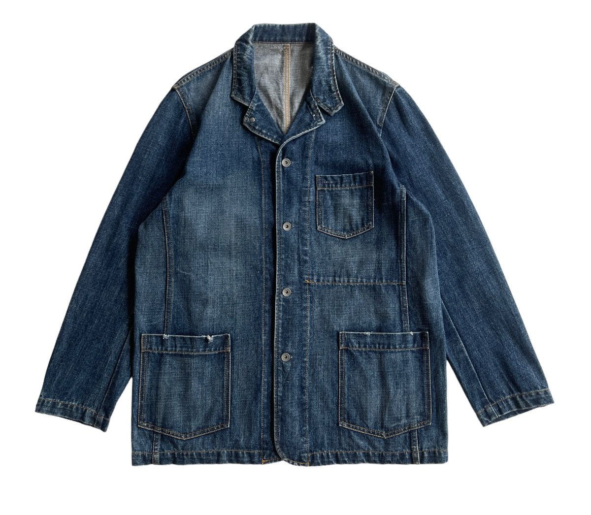 Japanese Brand Japanese Oversize Denim Workers Jacket Size US M / EU 48-50 / 2 - 2 Thumbnail