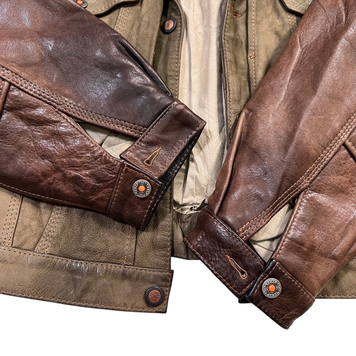 Artisan Outfitters 💥 Vintage Kudsak Artisanal Industrial Product Leather Jacket Size US L / EU 52-54 / 3 - 15 Thumbnail