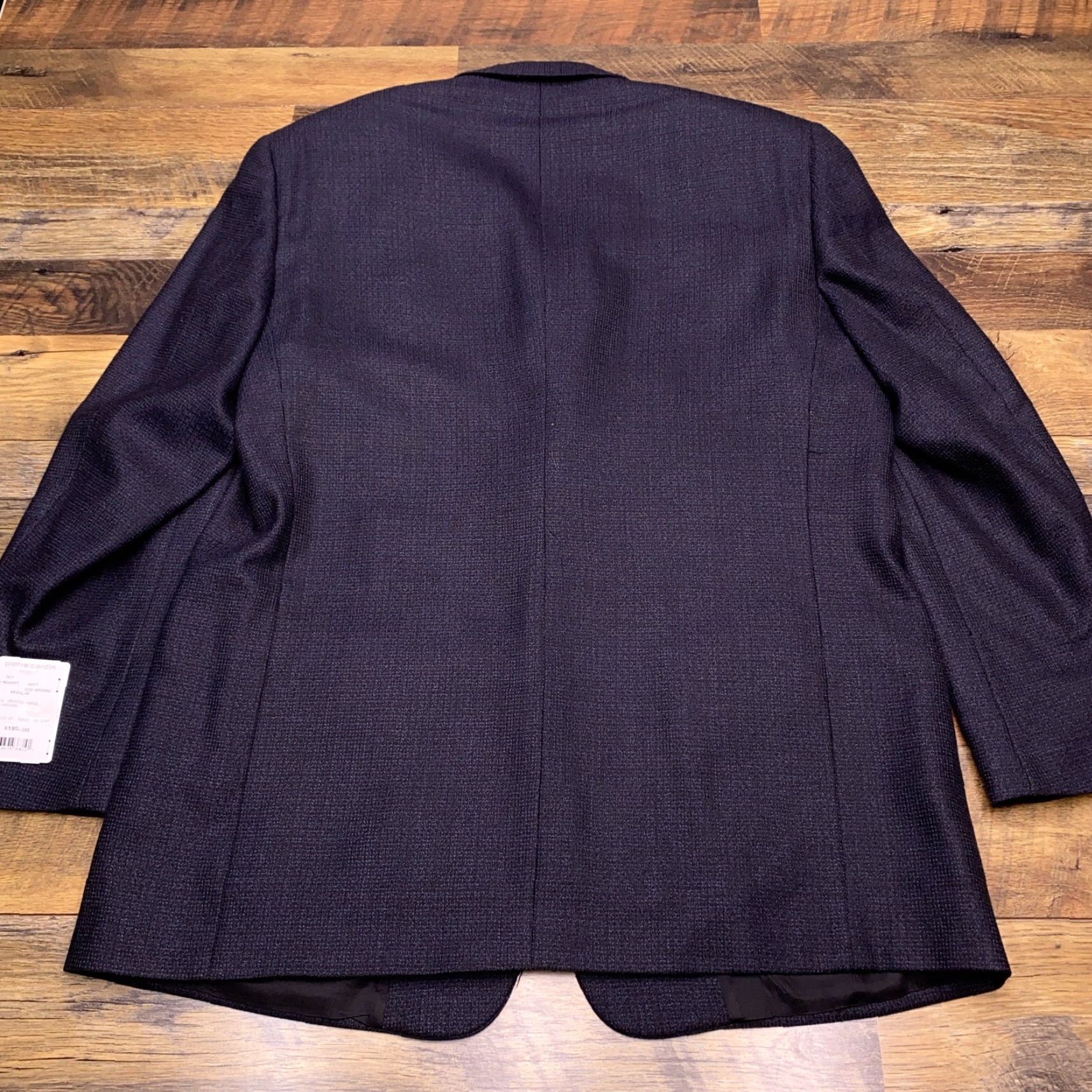 Pierre Cardin VINTAGE Pierre Cardin Blazer 44R Black Wool Tweed Four-Button Notch Lapel Men Regular Single-Breasted 45 Chest Spotted Size 44R - 2 Thumbnail