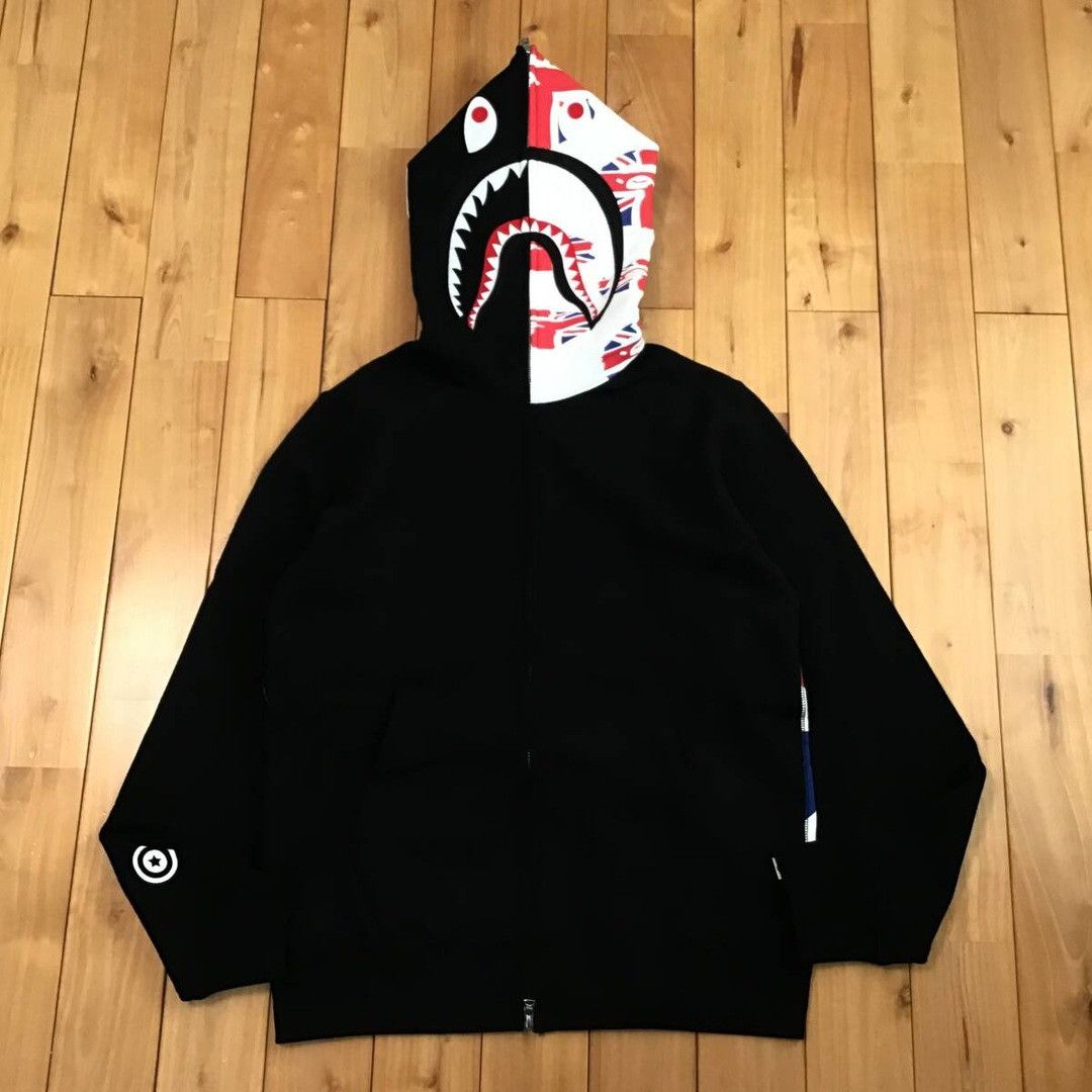 Bape BAPE Union Jack Shark full zip Hoodie a bathing ape UK Size US M / EU 48-50 / 2 - 2 Thumbnail