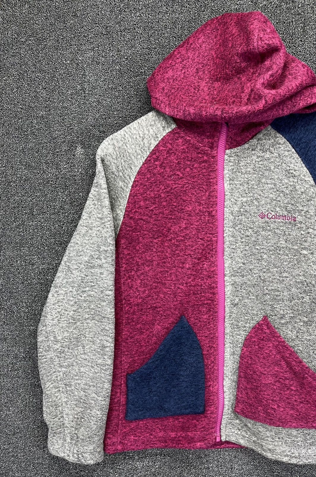 Columbia Columbia Fleece Hooded Rare Multicolor Zip Up Jacket Size S / US 4 / IT 40 - 2 Thumbnail