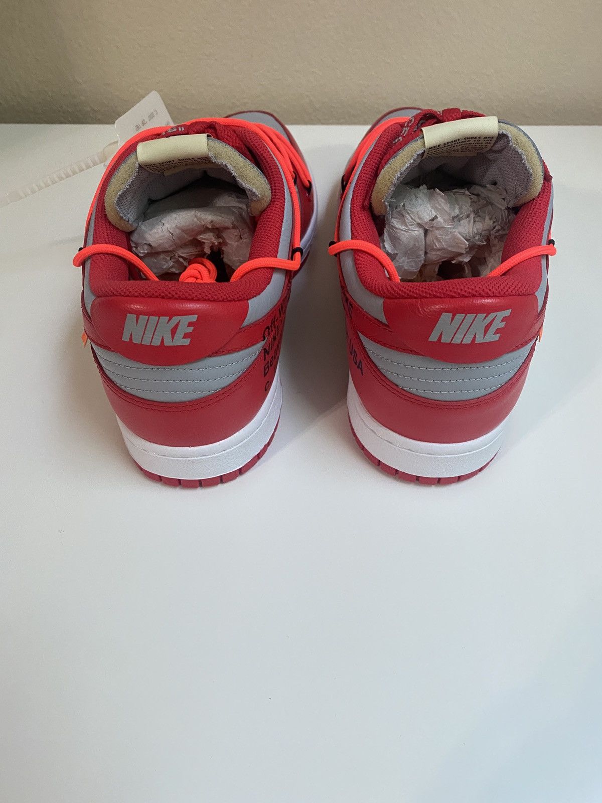 Nike × Off-White Nike Dunk Low OFF-WHITE University Red Size 11 Size US 11 / EU 44 - 5 Thumbnail
